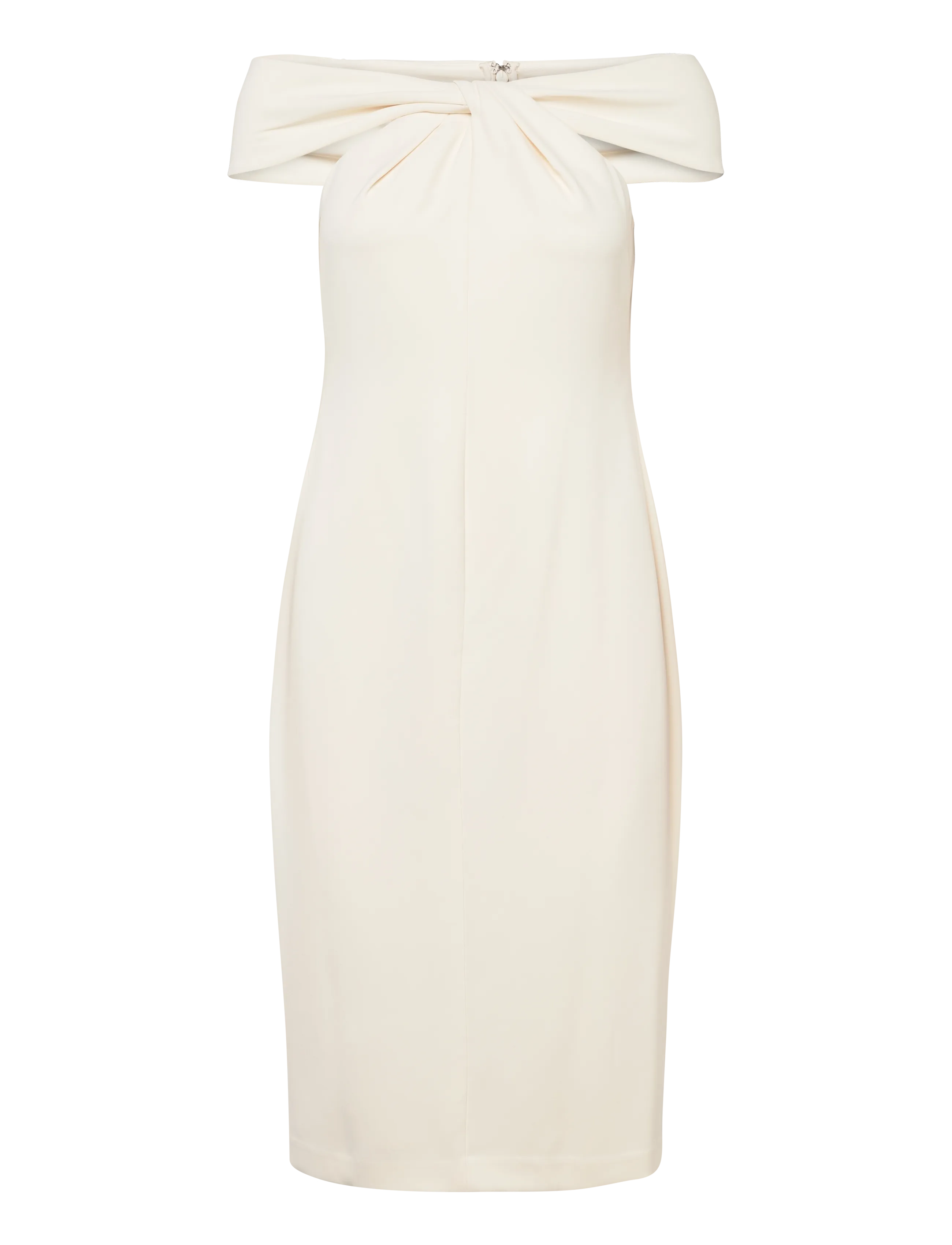 Lauren Ralph Lauren Twist-Front Crepe Cocktail Dress - Ralph Lauren - MASCARPONE CREAM / cream