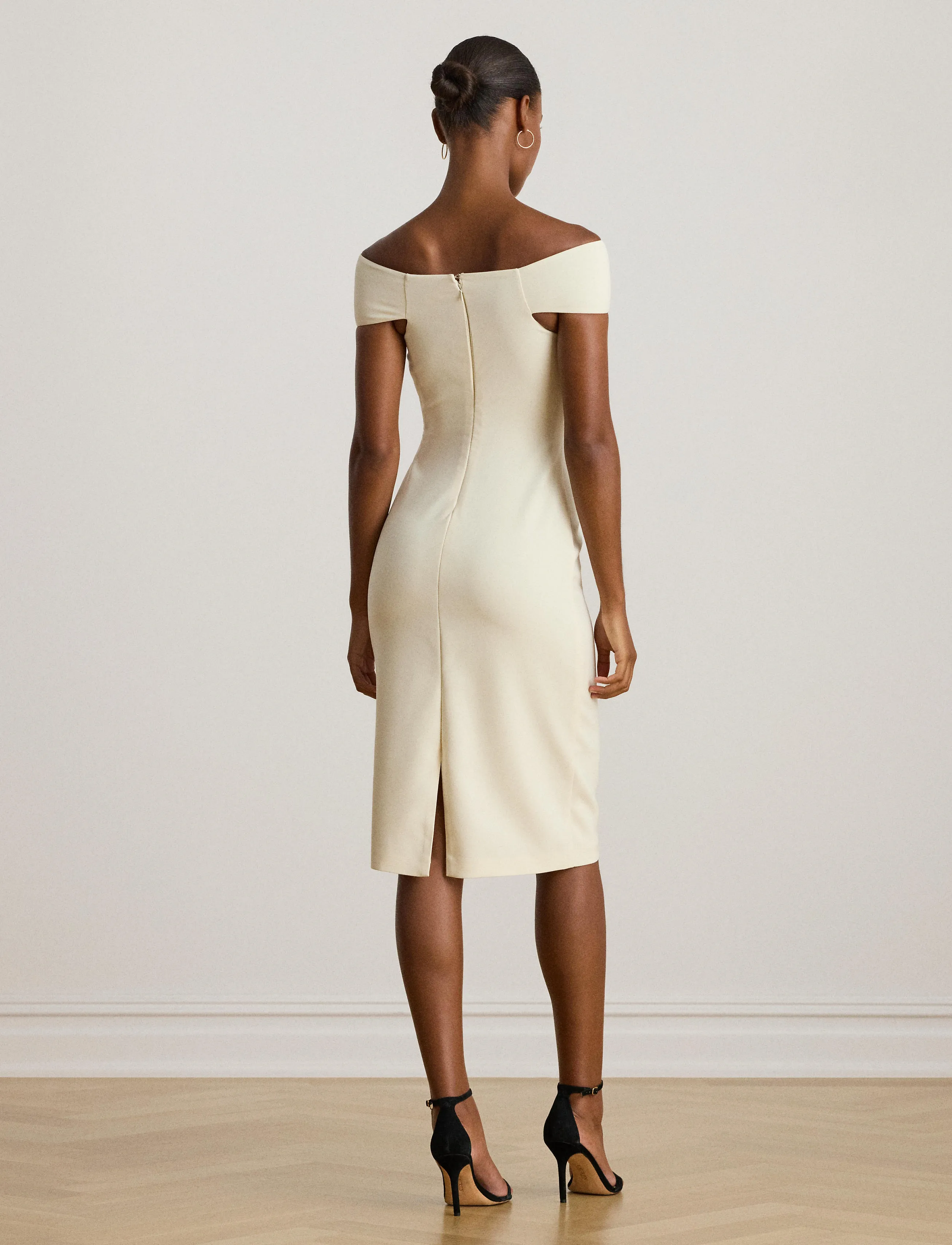 Lauren Ralph Lauren - DOUBLE CREPE-COCKTAIL DRESS - cocktailkleider - mascarpone cream - 3