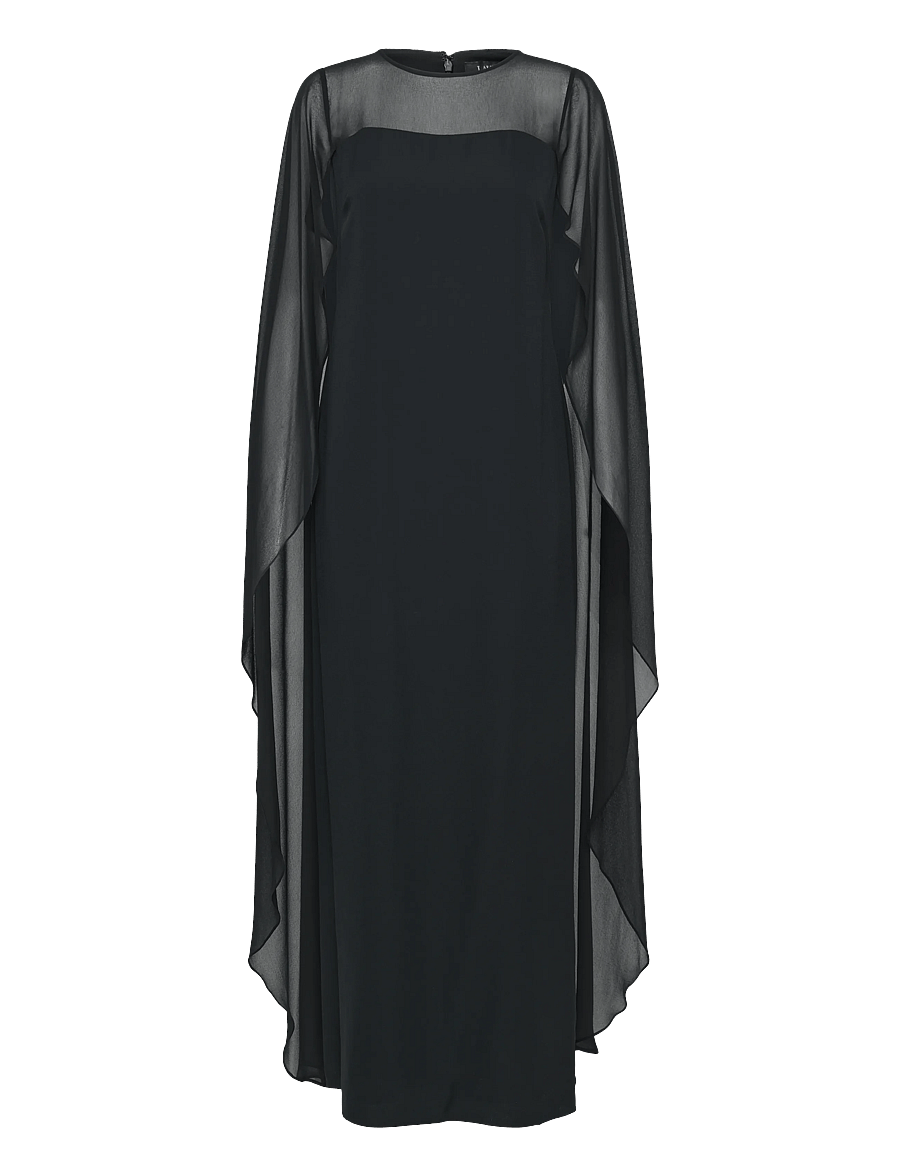 Lauren Ralph Lauren - Cape Georgette Gown - festkjoler - black - 1