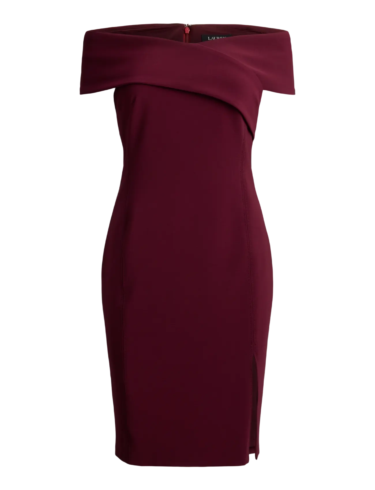 Lauren Ralph Lauren - Faille Off-the-Shoulder Cocktail Dress - kokteilikleidid - dark garnet - 1