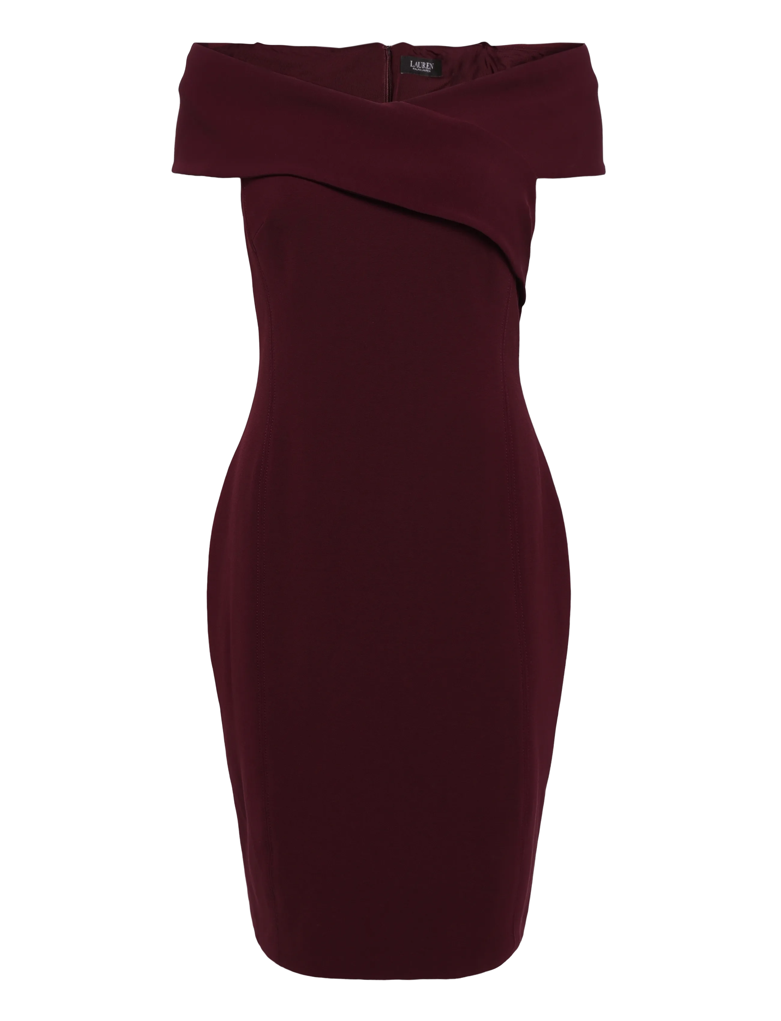 Lauren Ralph Lauren - Faille Off-the-Shoulder Cocktail Dress - kokteilinės suknelės - dark garnet - 2