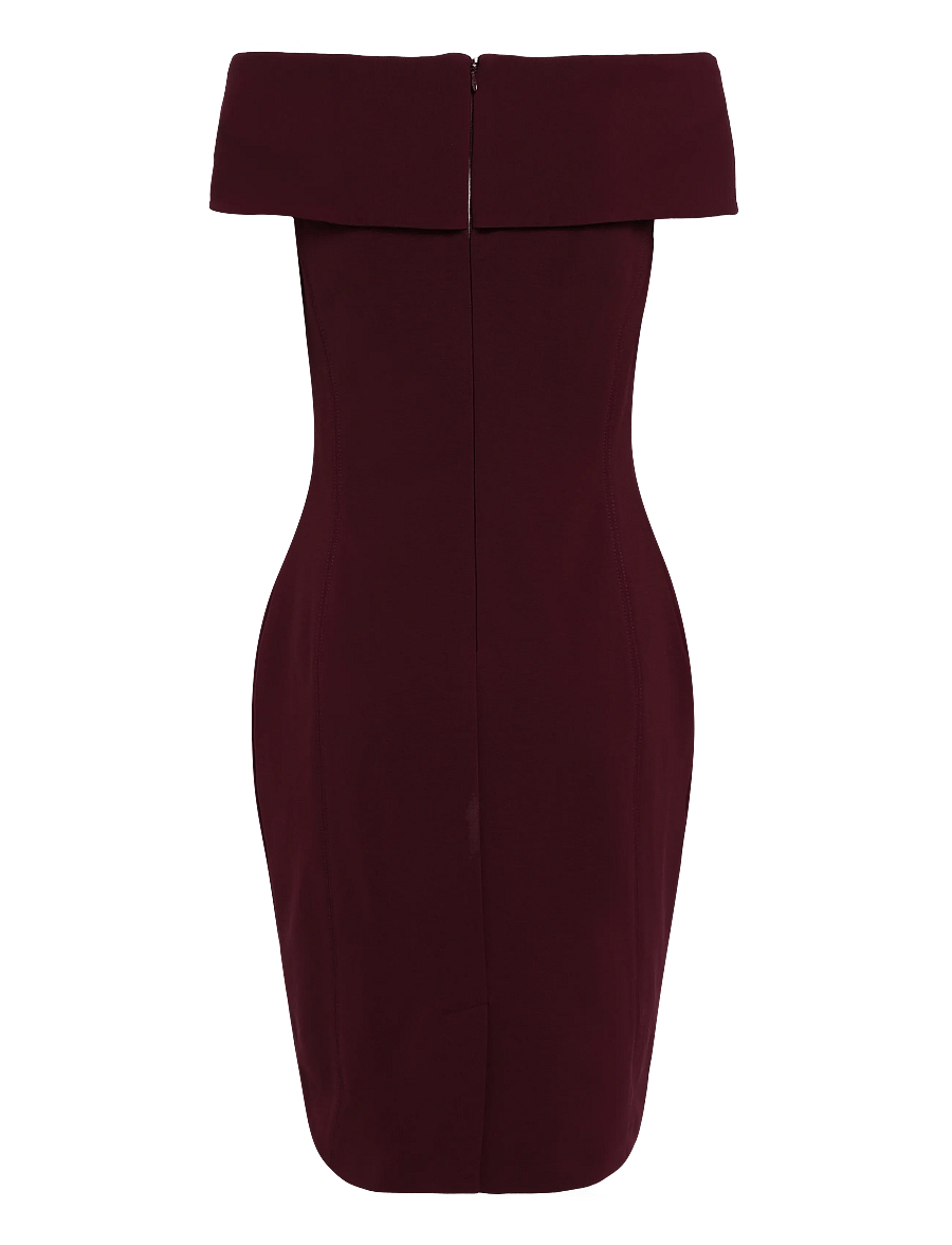 Lauren Ralph Lauren - Faille Off-the-Shoulder Cocktail Dress - kokteilinės suknelės - dark garnet - 3