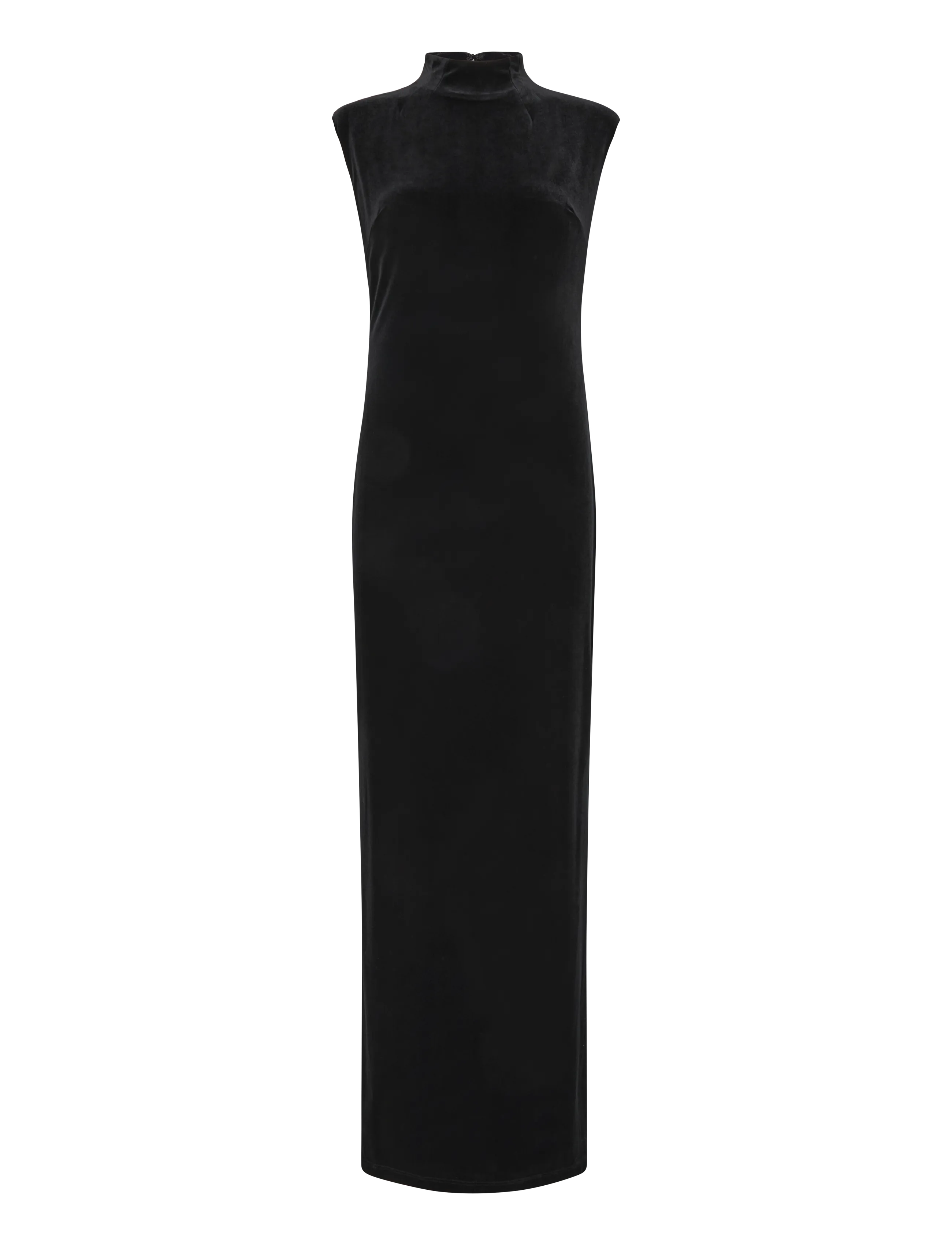 Lauren Ralph Lauren - Stretch Velvet Mockneck Gown - pidulikud kleidid - black velvet - 2