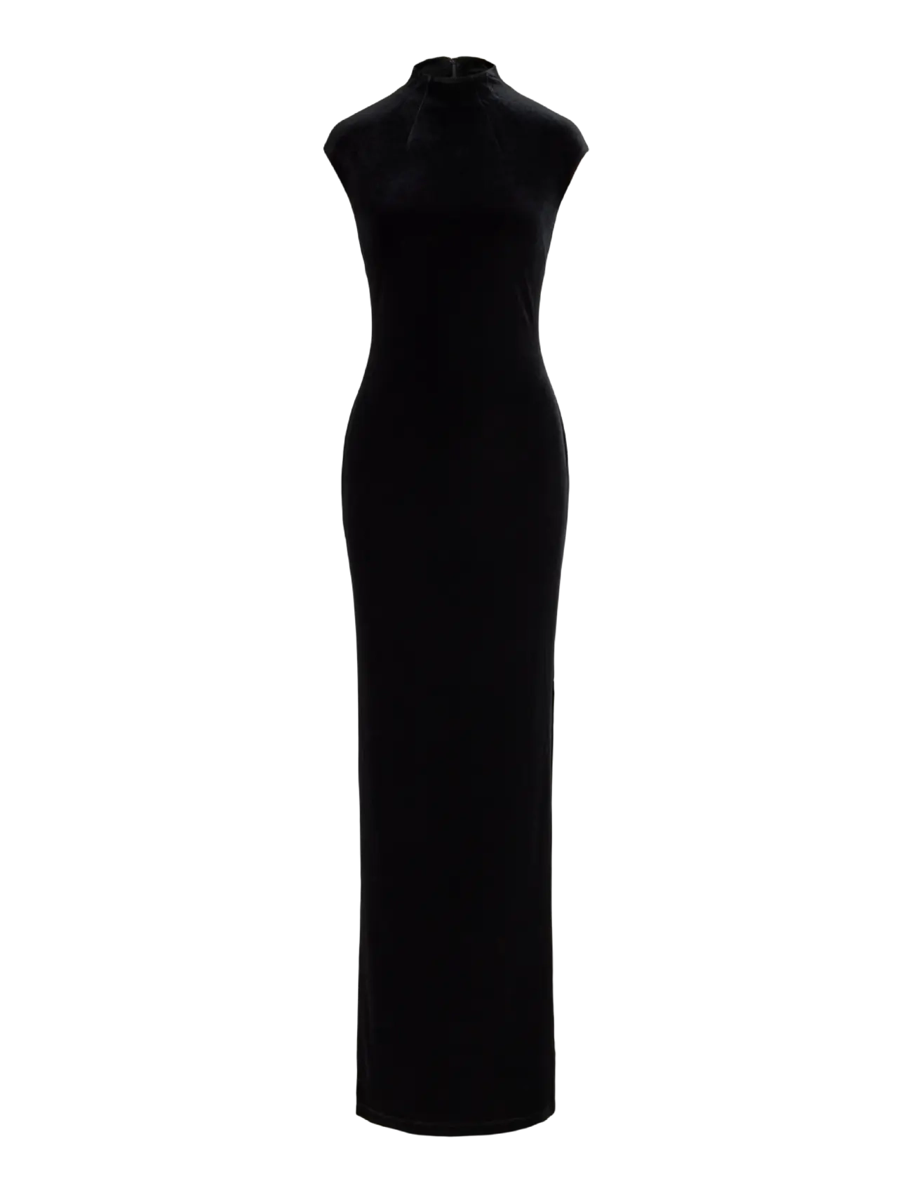 Lauren Ralph Lauren - Klänning halvpolokrage i sammetsstretch - black velvet - 2