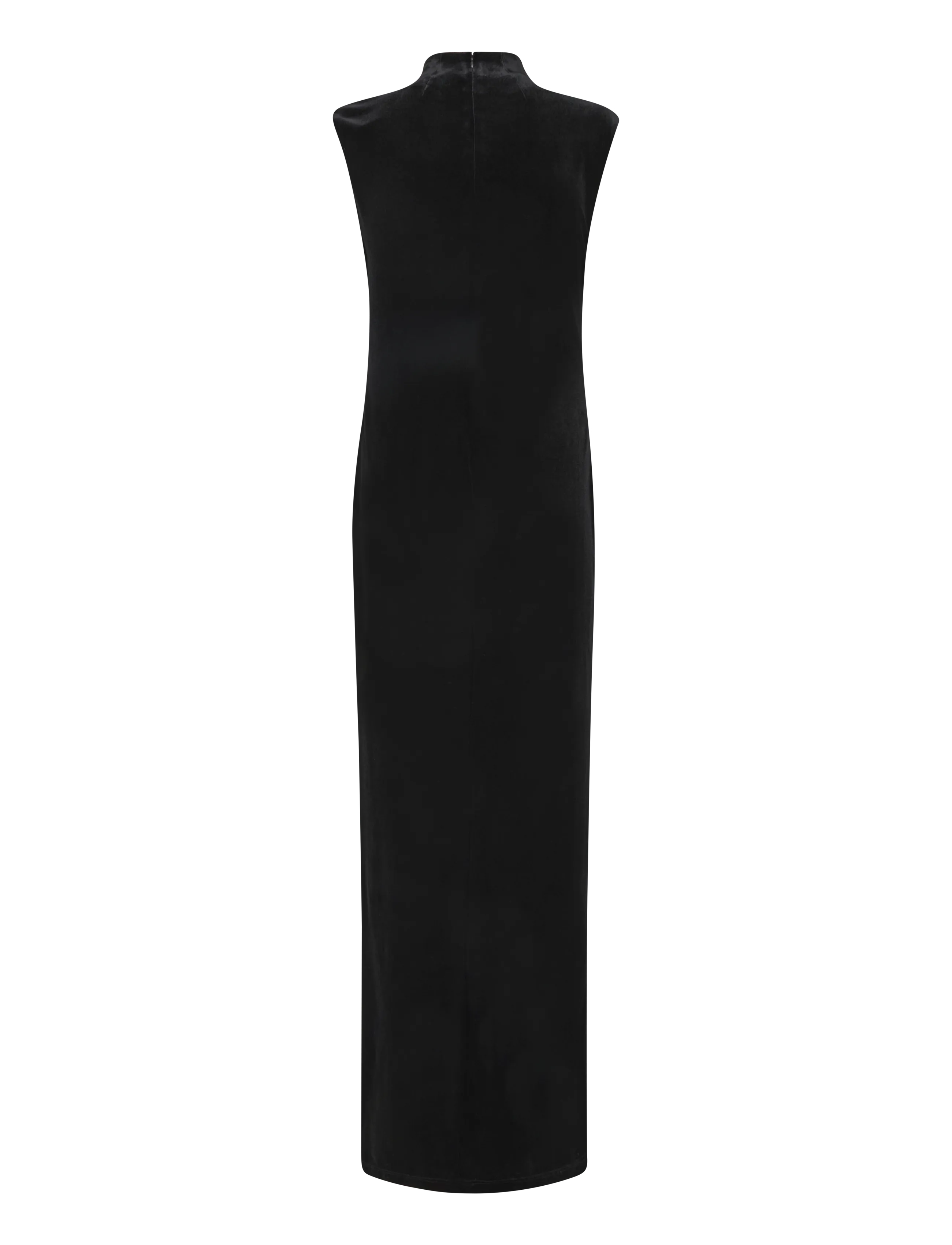 Lauren Ralph Lauren - Stretch Velvet Mockneck Gown - pidulikud kleidid - black velvet - 3