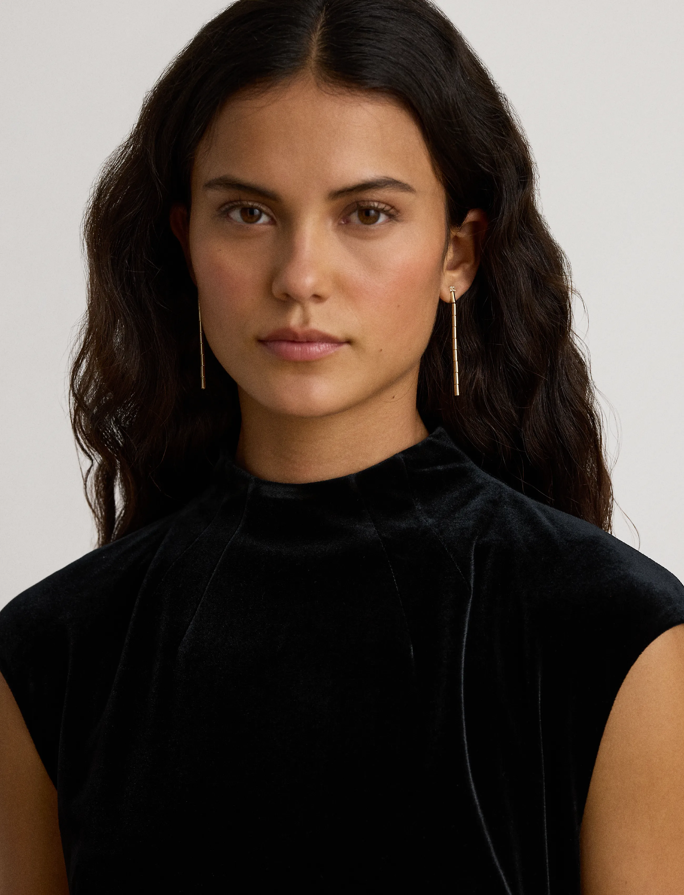 Lauren Ralph Lauren Stretch Velvet Mockneck Gown klänningar dam – bild 3