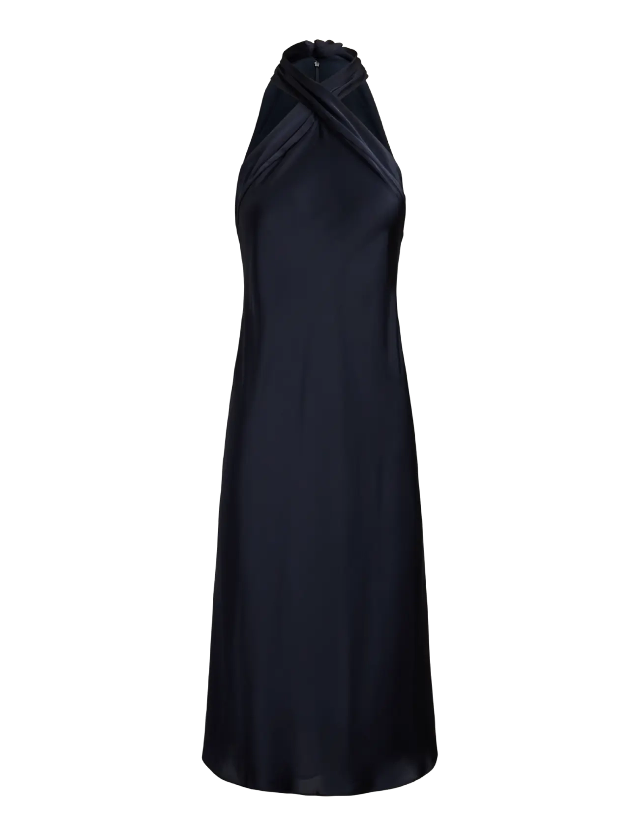 Lauren Ralph Lauren - Tie-Back Charmeuse Halter Cocktail Dress - cocktailkleider - lauren navy - 1