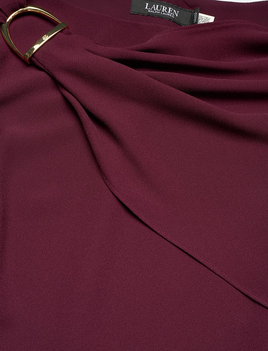 Lauren Ralph Lauren - Cape Georgette Cocktail Dress - minikleidid - dark garnet - 5