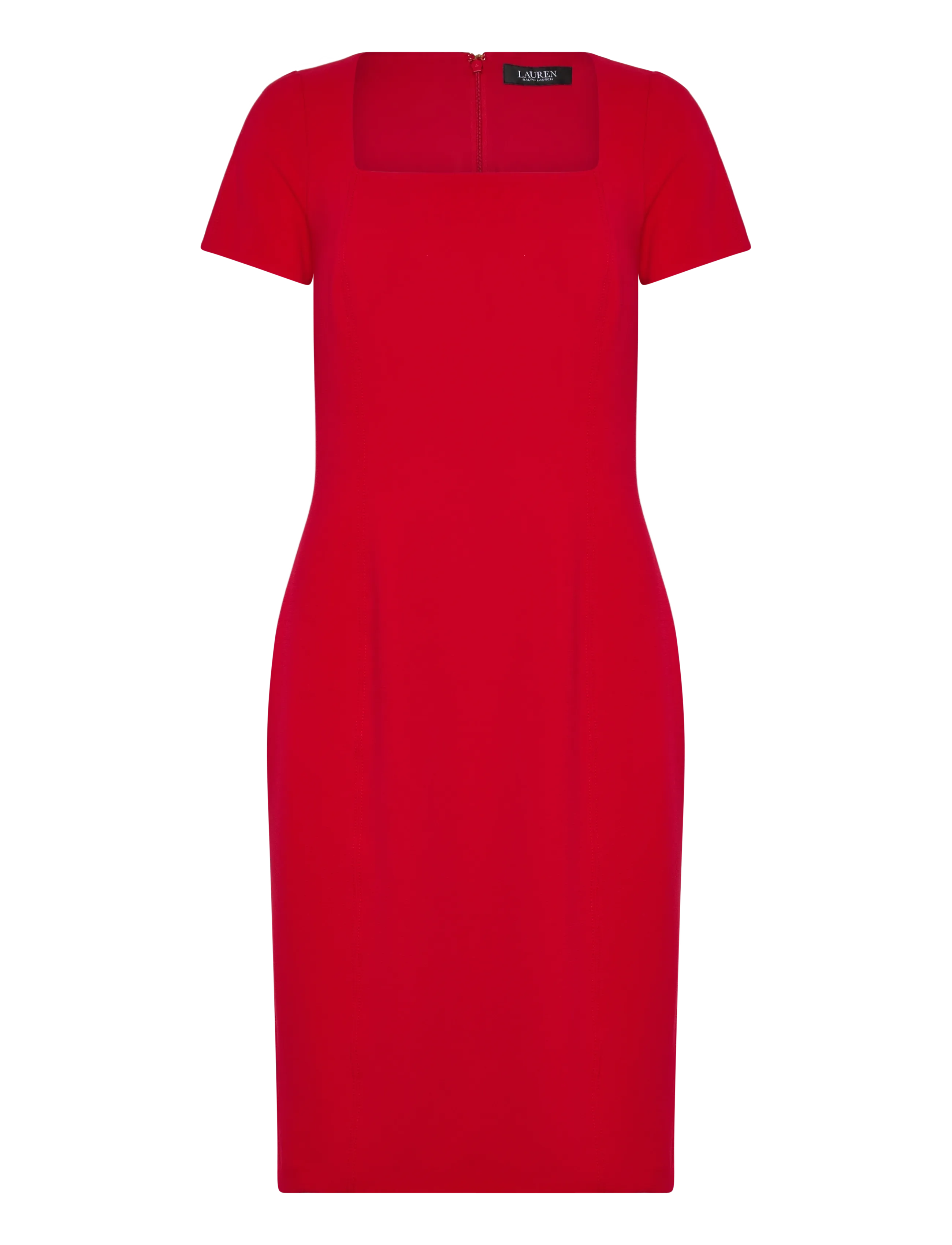 Lauren Ralph Lauren Faille Short-Sleeve Cocktail Dress - Ralph Lauren - CRUISE RED / red