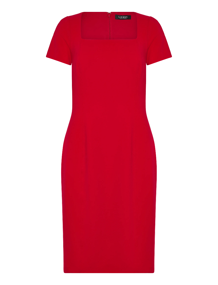 Lauren Ralph Lauren - Faille Short-Sleeve Cocktail Dress - cocktailklänningar - cruise red - 0