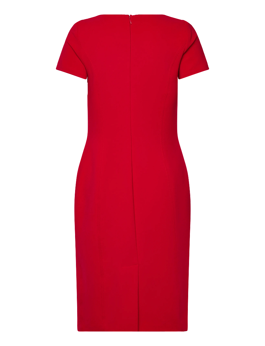 Lauren Ralph Lauren - Faille Short-Sleeve Cocktail Dress - cocktailklänningar - cruise red - 1