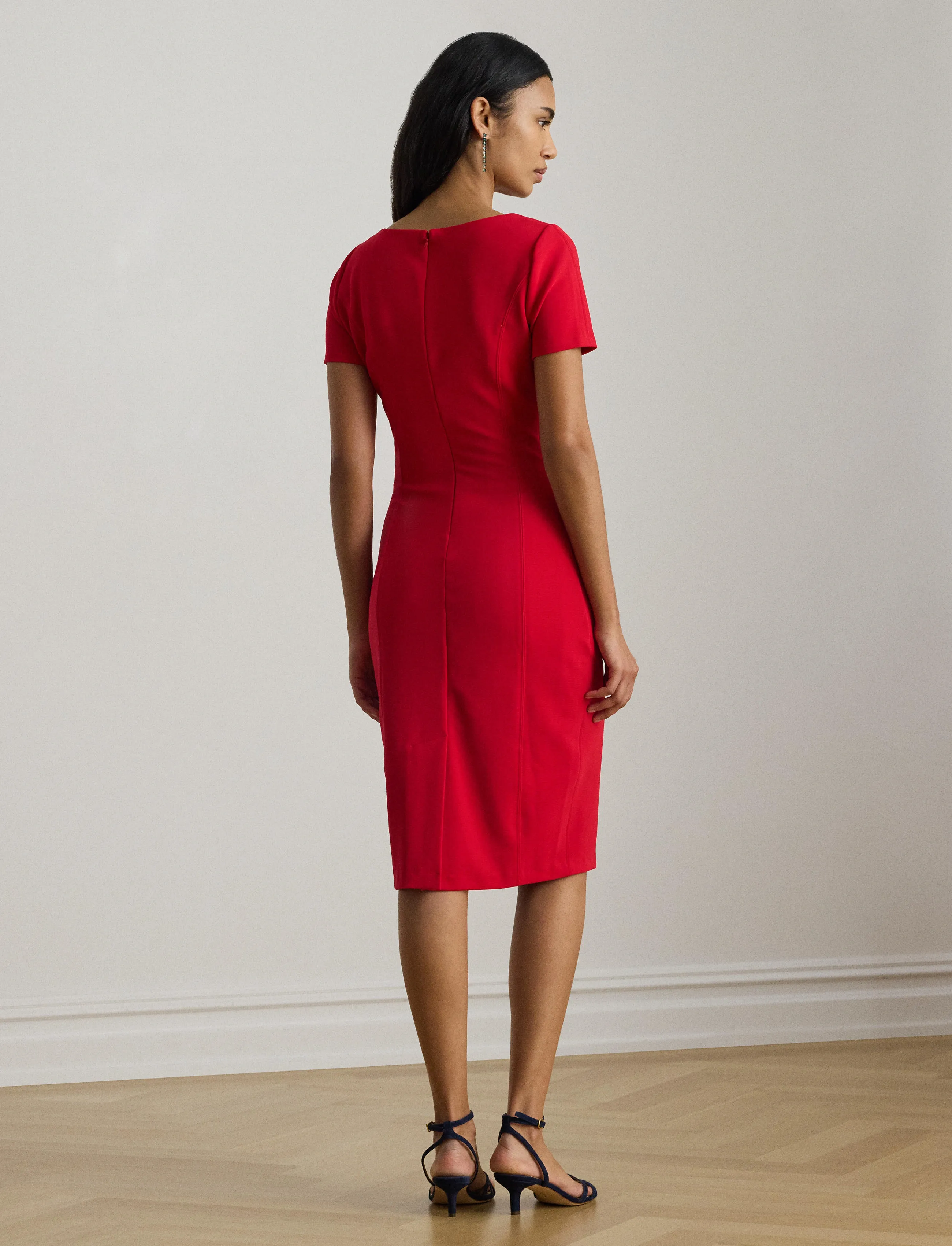 Lauren Ralph Lauren - Faille Short-Sleeve Cocktail Dress - cocktailkjoler - cruise red - 2