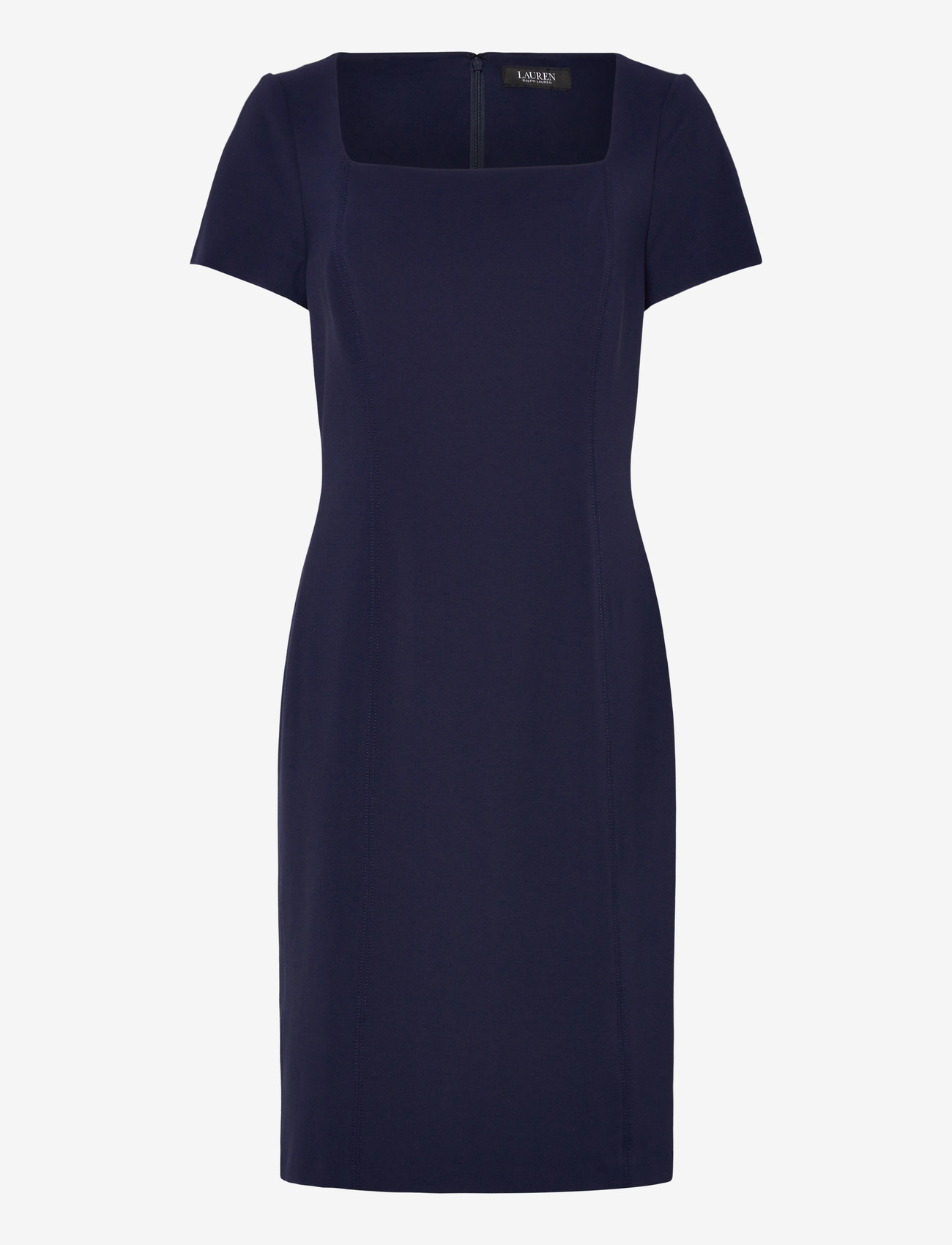 Lauren Ralph Lauren - Faille Short-Sleeve Cocktail Dress - cocktailklänningar - refined navy - 0