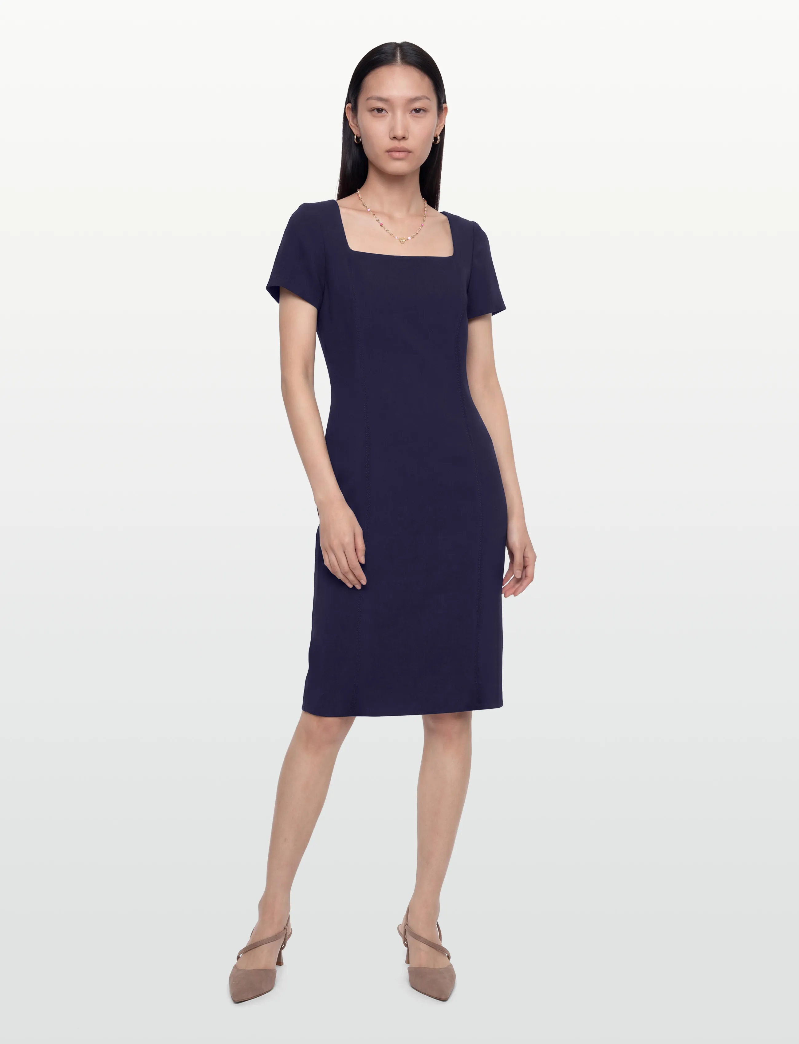 Lauren Ralph Lauren Faille Short-Sleeve Cocktail Dress - Kleidung - REFINED NAVY / black