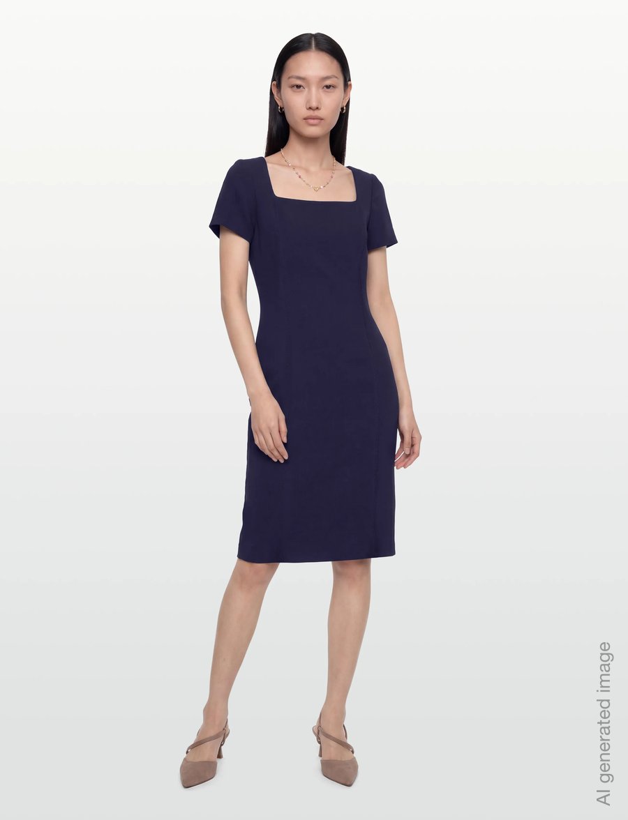 Lauren Ralph Lauren - Faille Short-Sleeve Cocktail Dress - cocktail dresses - refined navy - 0