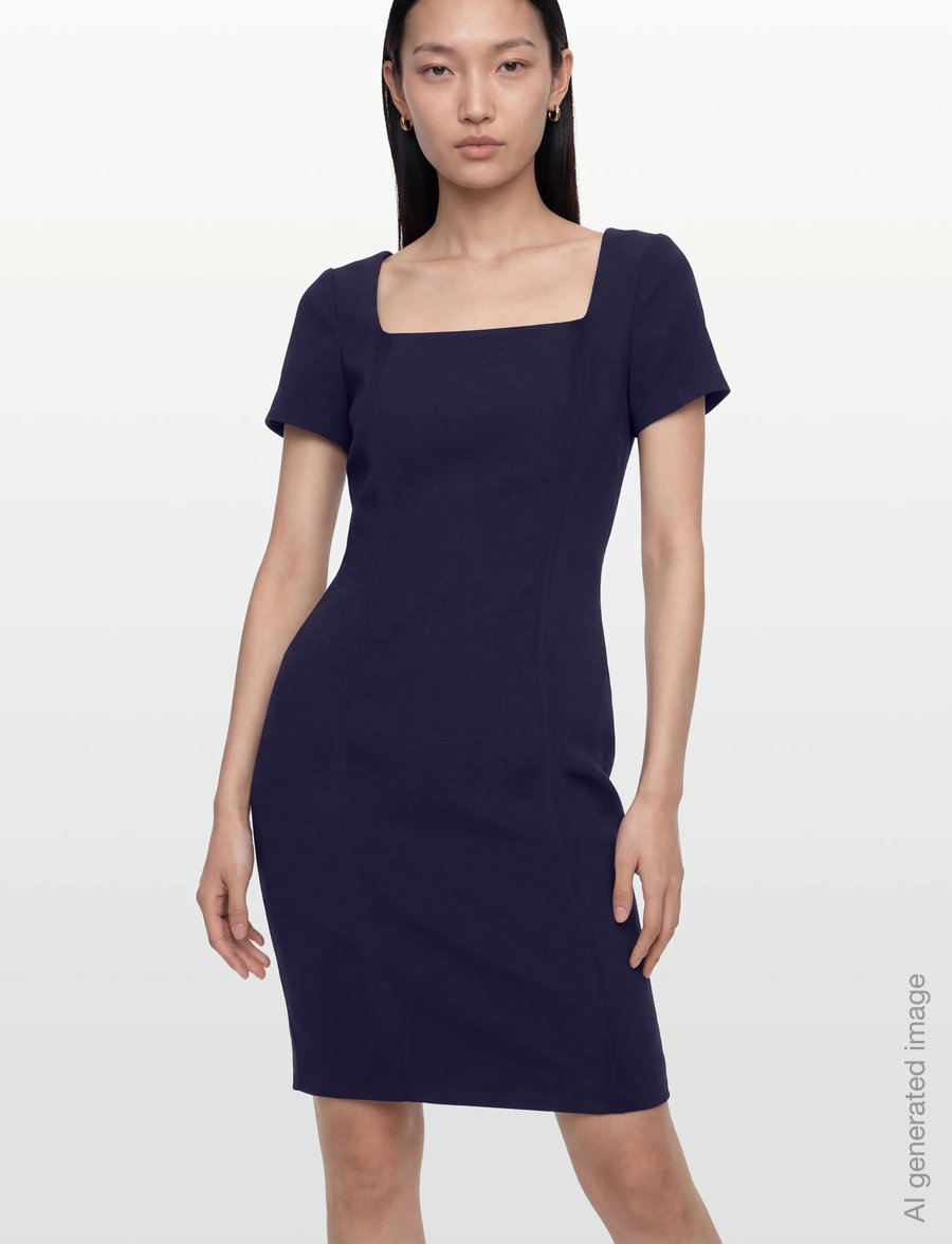 Lauren Ralph Lauren - Faille Short-Sleeve Cocktail Dress - cocktail dresses - refined navy - 3