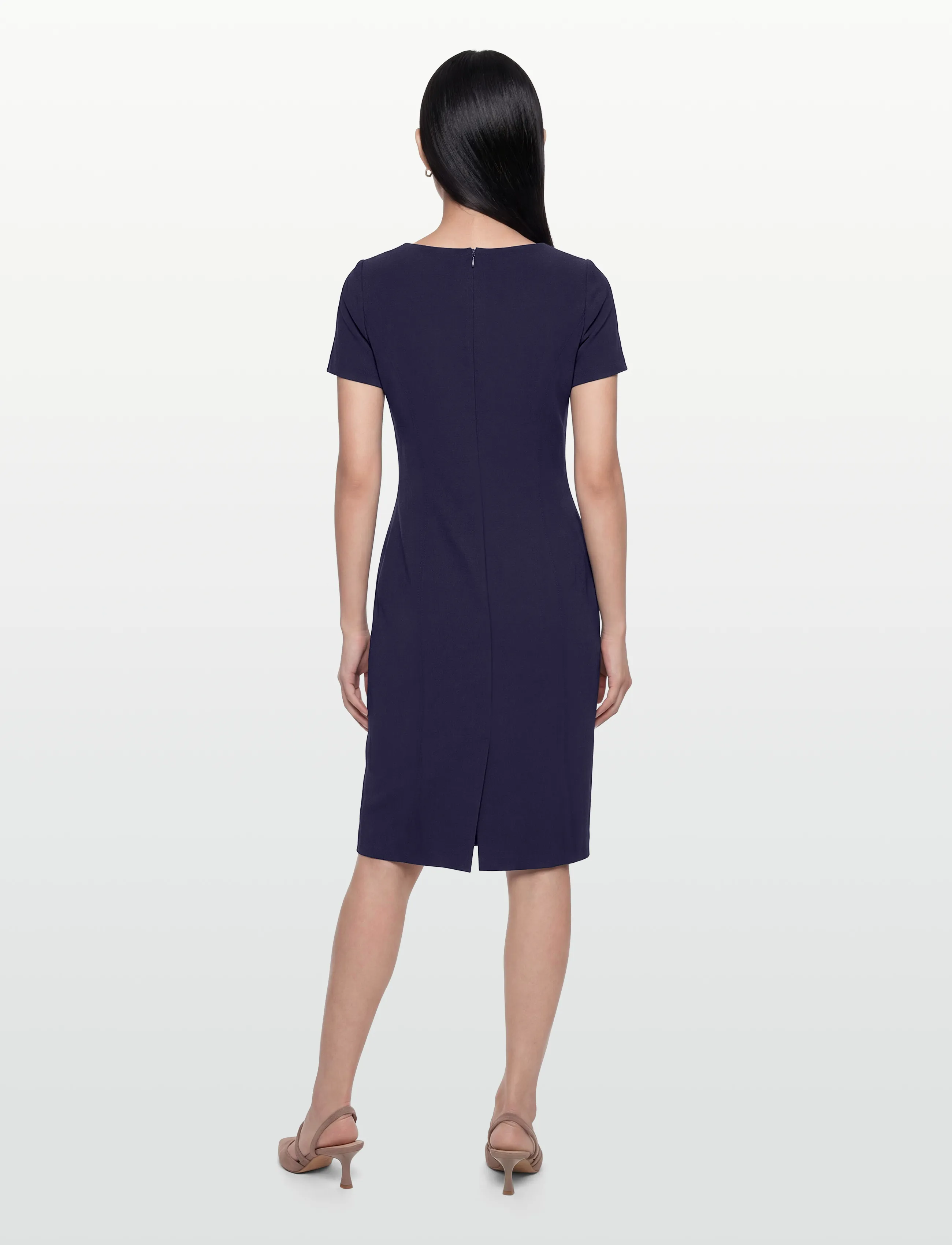 Faille Short-Sleeve Cocktail Dress 3