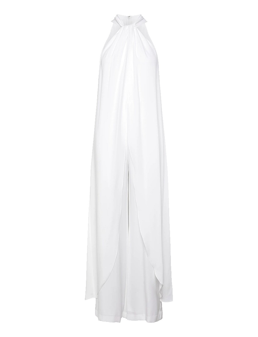 Lauren Ralph Lauren - TRIPLE GGT-R-WVN-JUMPSUIT - buksedragter - white - 0