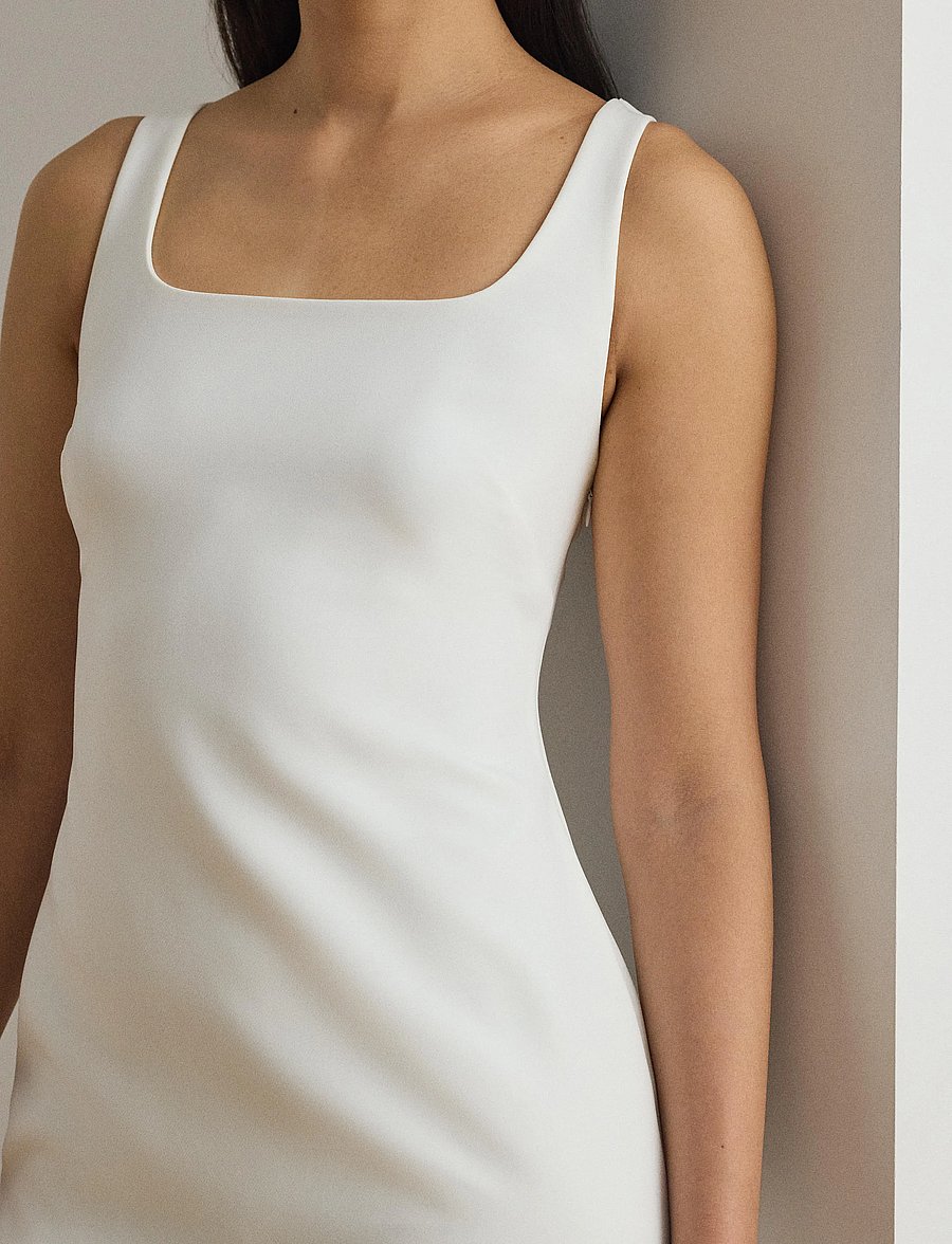 Lauren Ralph Lauren - STRTCH MODERN CREPE-WVN-DRESSES - aftonklänningar - white - 4