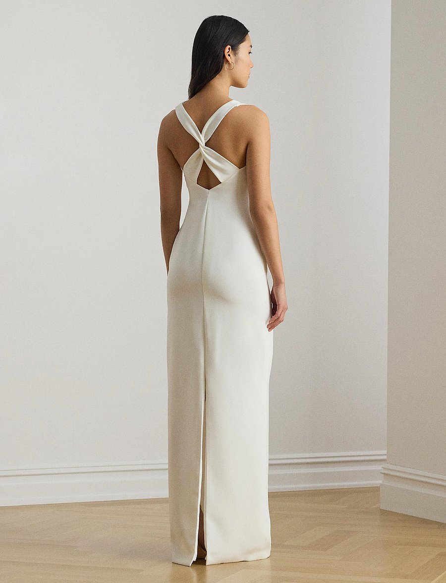 Lauren Ralph Lauren - STRTCH MODERN CREPE-WVN-DRESSES - aftonklänningar - white - 5
