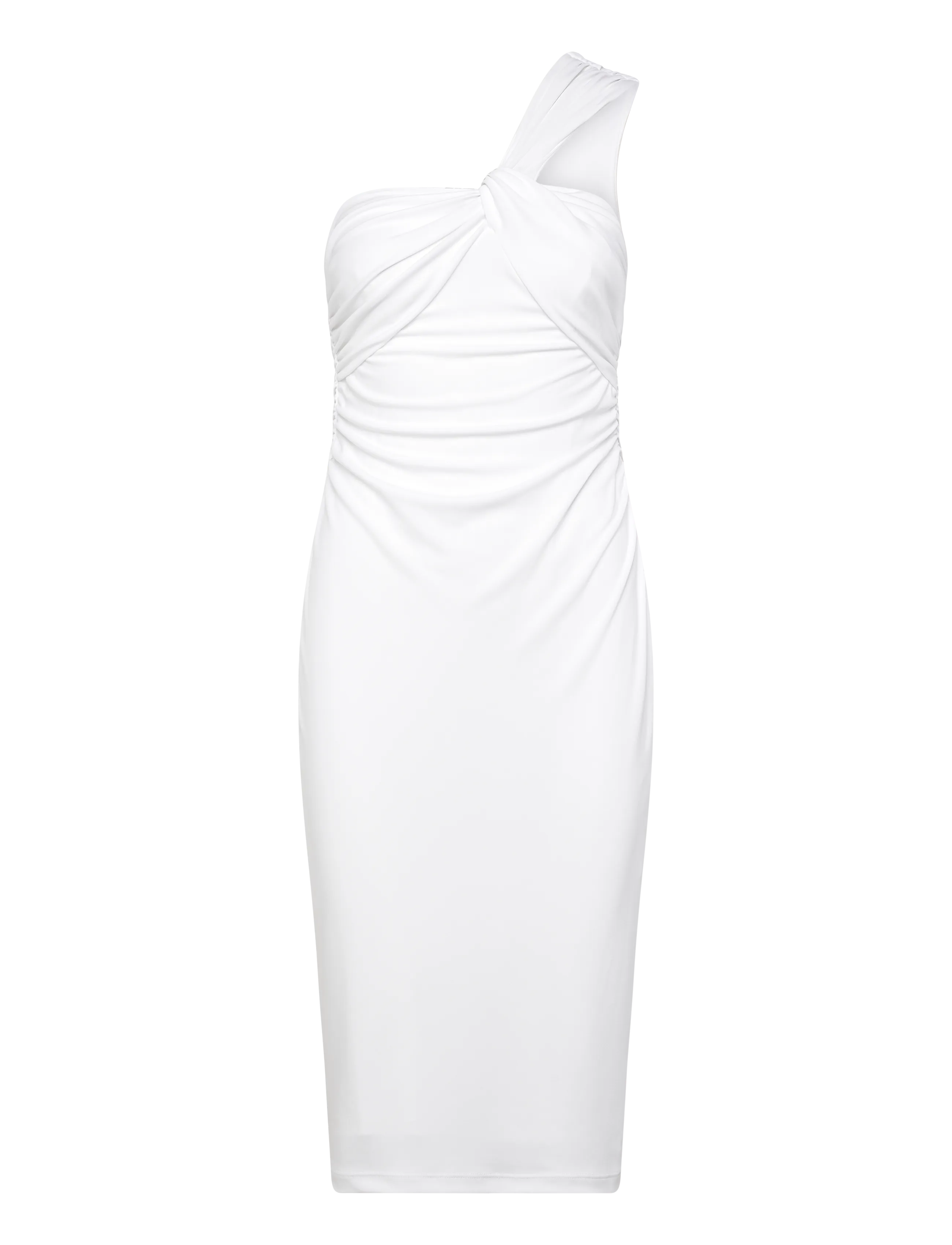Lauren Ralph Lauren STR MATTE JERSEY-R-KNT-DRESSES - Valmistujaismekot - WHITE / white