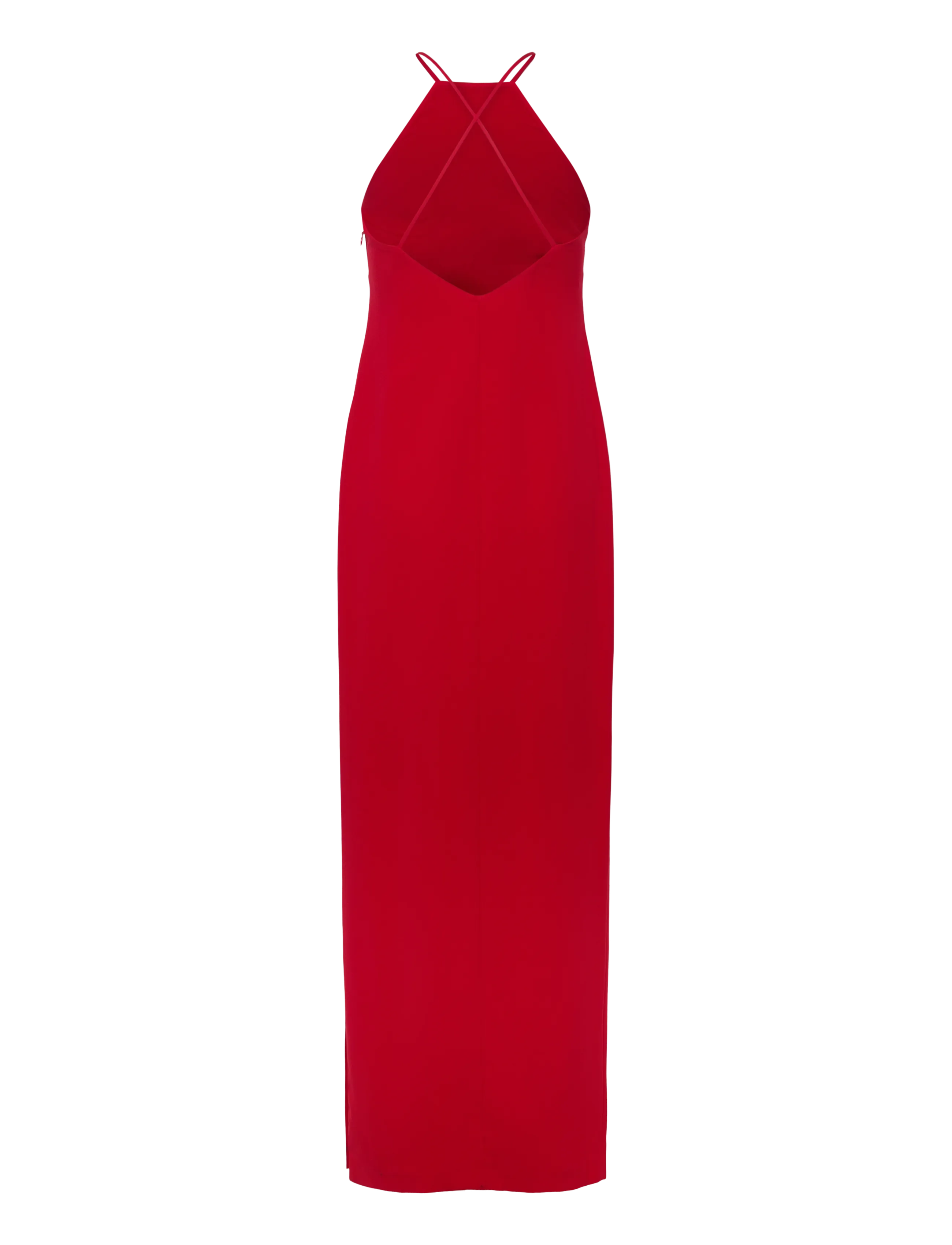 Lauren Ralph Lauren - Double-Faced Crepe Halter Gown - aftonklänningar - cruise red - 2