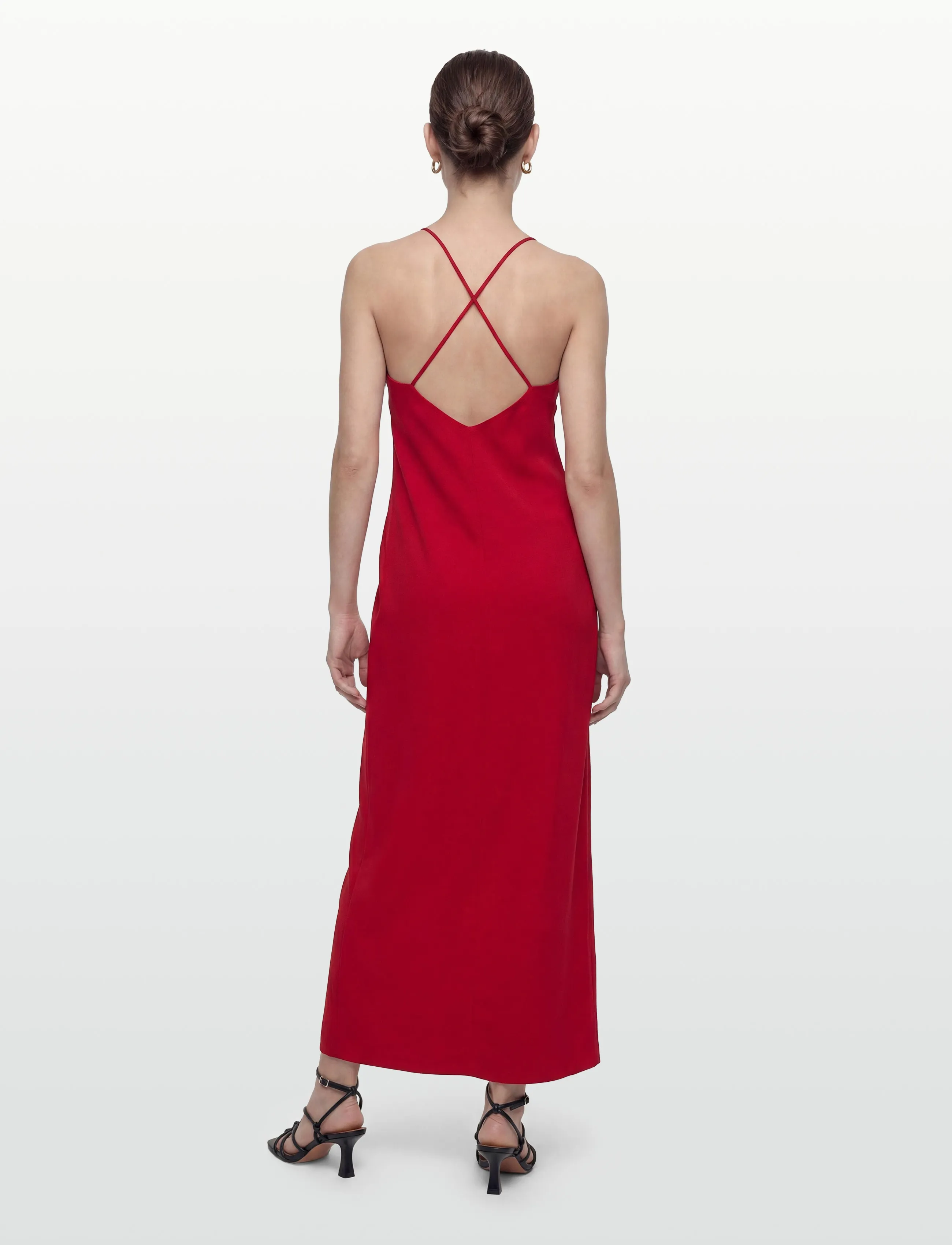 Lauren Ralph Lauren - Double-Faced Crepe Halter Gown - aftonklänningar - cruise red - 5