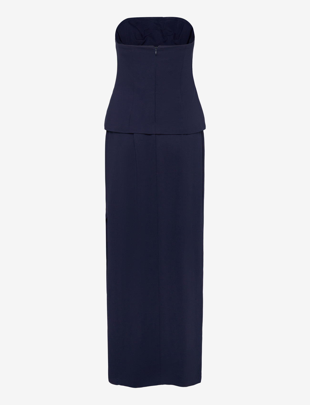 Lauren Ralph Lauren - Button-Trim Stretch Cady Strapless Gown - aftenkjoler - refined navy - 1