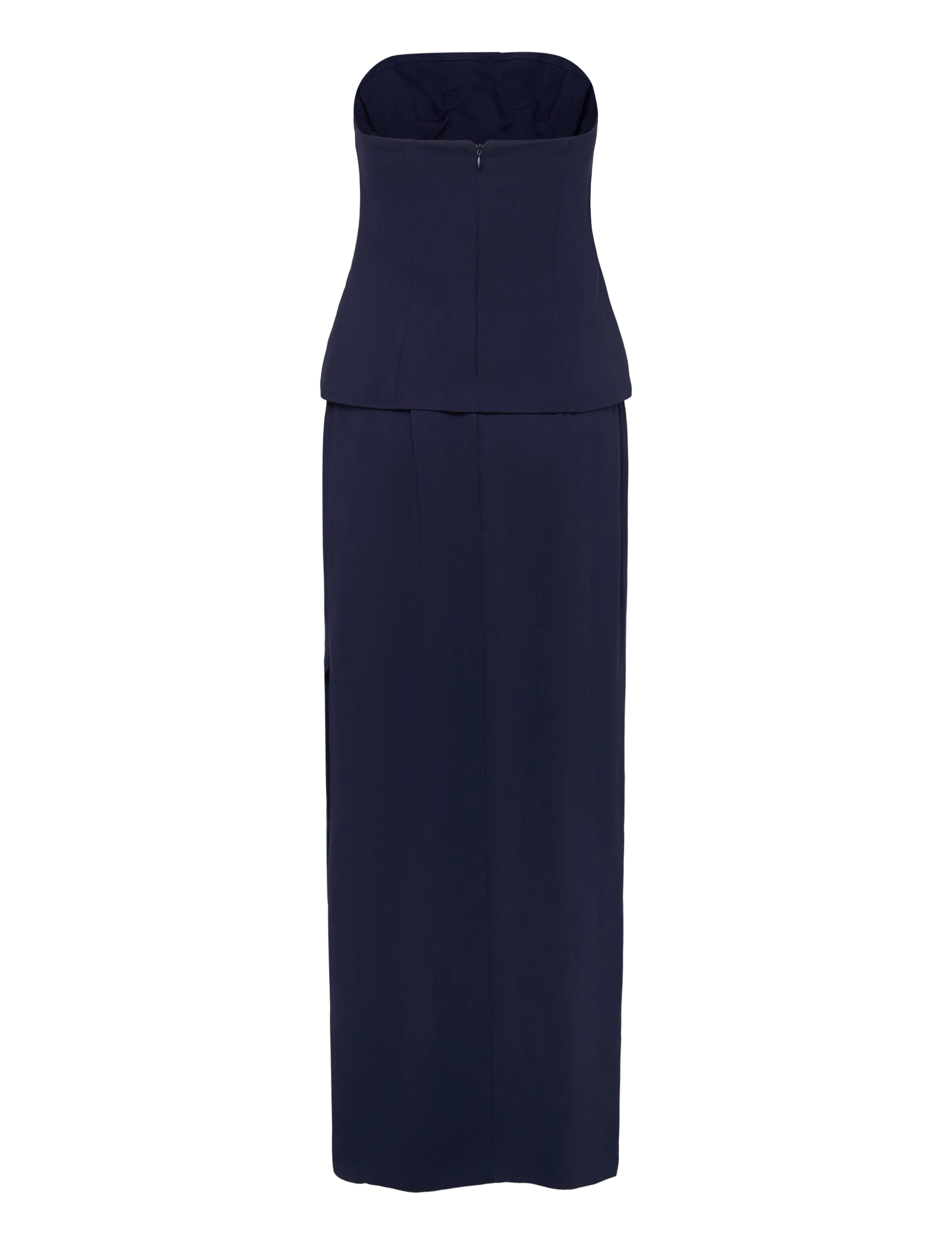 Lauren Ralph Lauren - Button-Trim Stretch Cady Strapless Gown - evening dresses - refined navy - 2