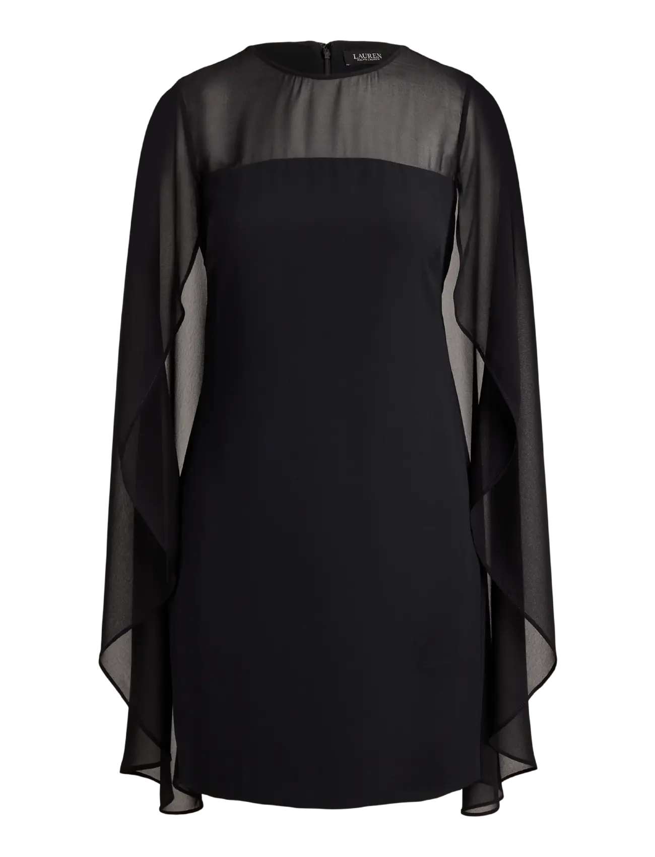 Lauren Ralph Lauren - Cape Georgette Cocktail Dress - cocktailkleider - black - 1