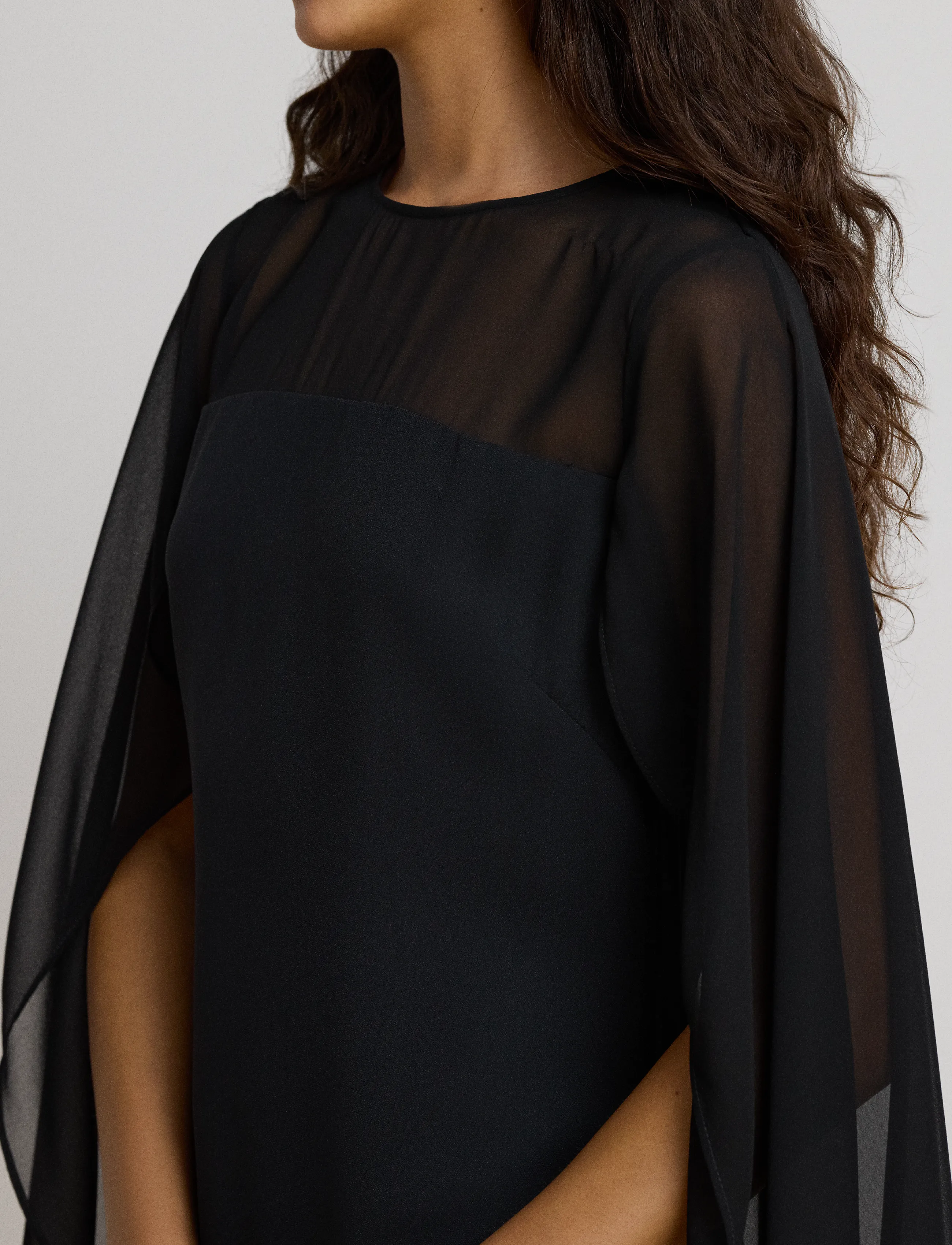 Lauren Ralph Lauren - Cape Georgette Cocktail Dress - cocktailkleider - black - 3