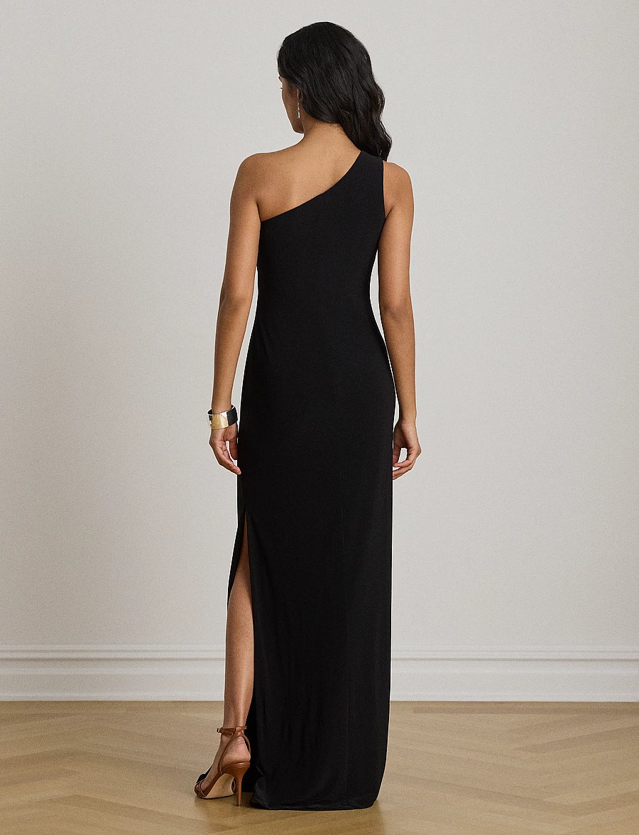 Lauren Ralph Lauren - Stretch Jersey One-Shoulder Gown - abendkleider - black - 2