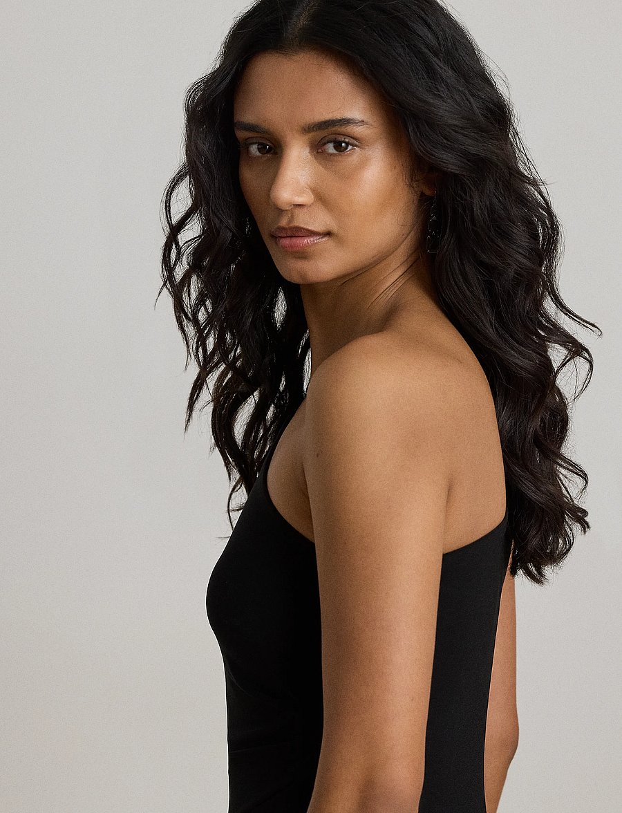 Lauren Ralph Lauren - Stretch Jersey One-Shoulder Gown - abendkleider - black - 4