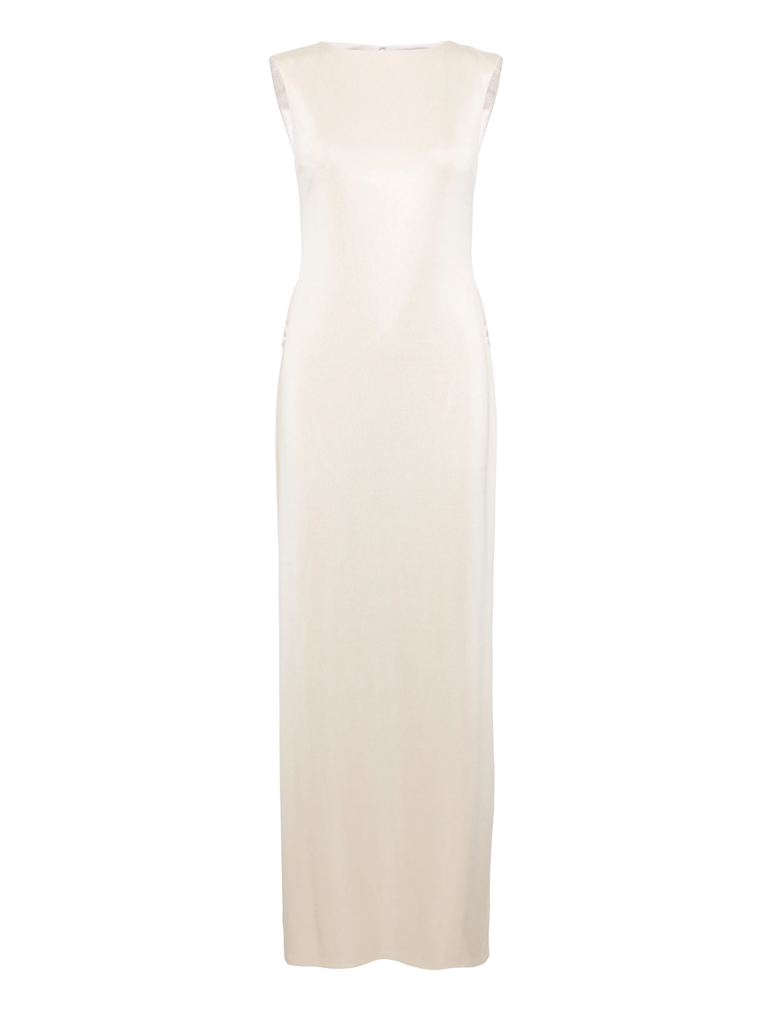 Lauren Ralph Lauren - Metallic Jersey Boatneck Gown - partykleider - champagne/silver - 2