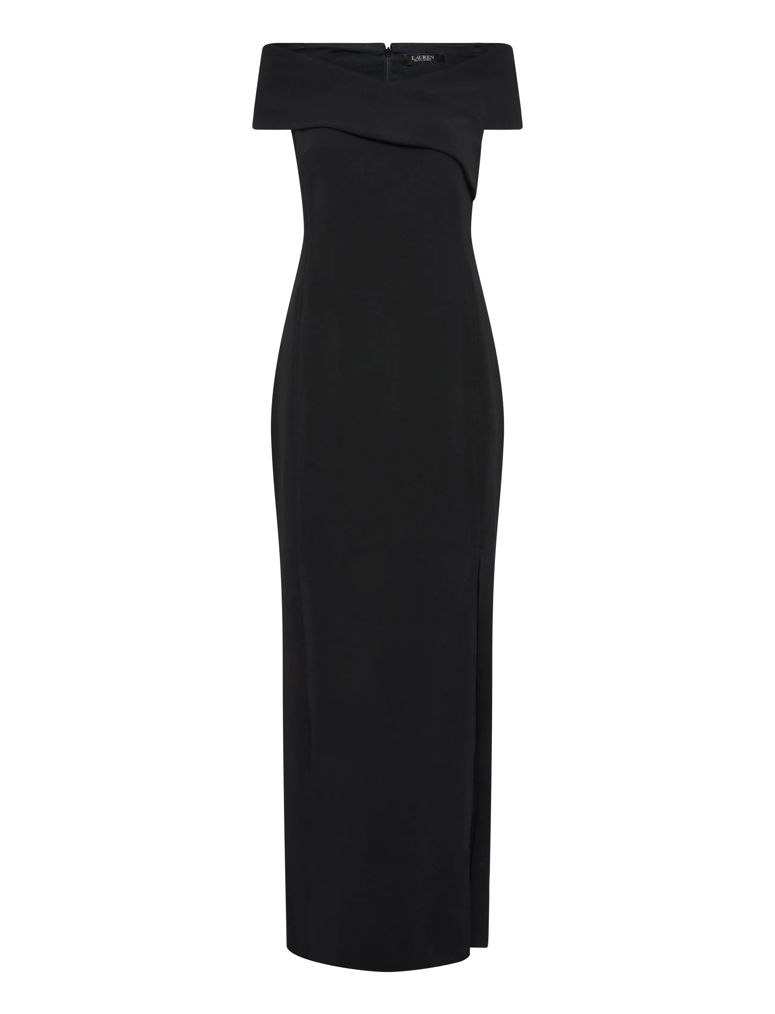 Lauren Ralph Lauren Faille Off-The-Shoulder Gown, Kvinder, Off-Shoulder Gallakjole, Sort, Str: 36
