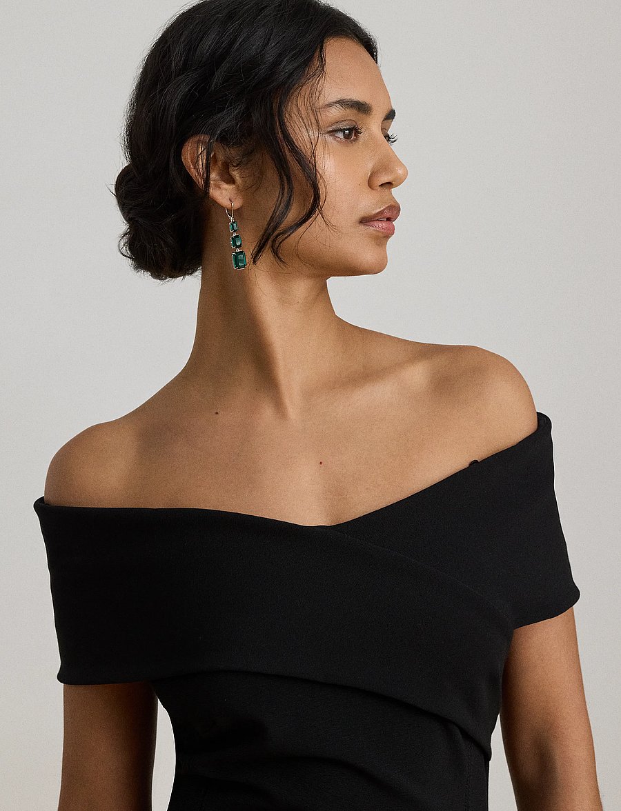 Lauren Ralph Lauren - Faille Off-the-Shoulder Gown - partykleider - black - 4