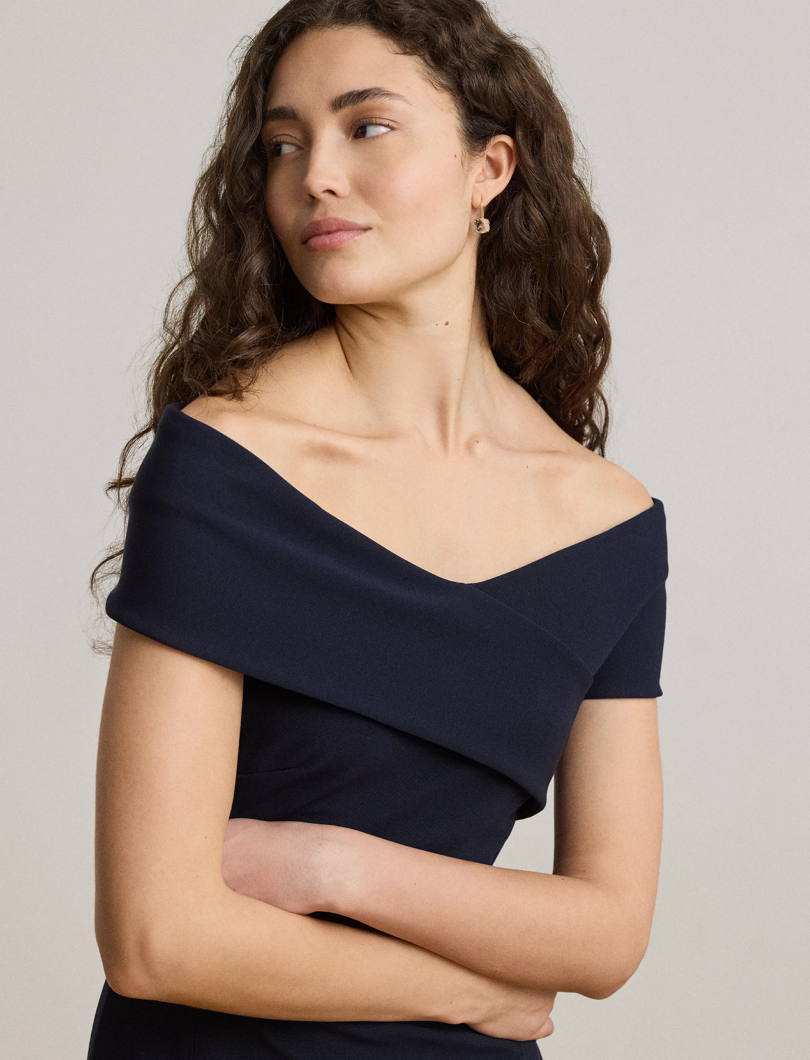 Lauren Ralph Lauren - Faille Off-the-Shoulder Gown - partykleider - lauren navy - 4