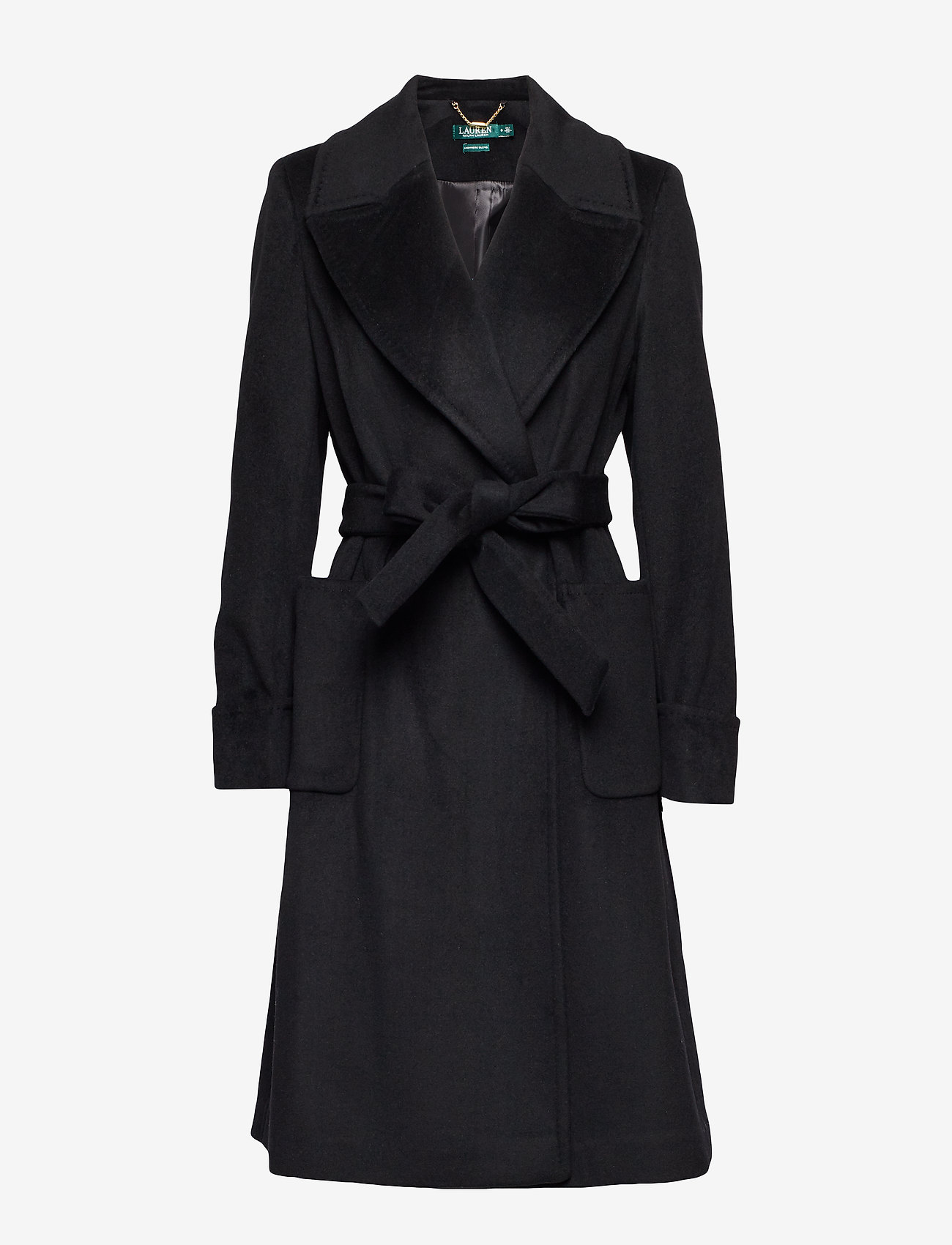 Lauren Ralph Lauren - Wool-Blend Wrap Coat - black - 0