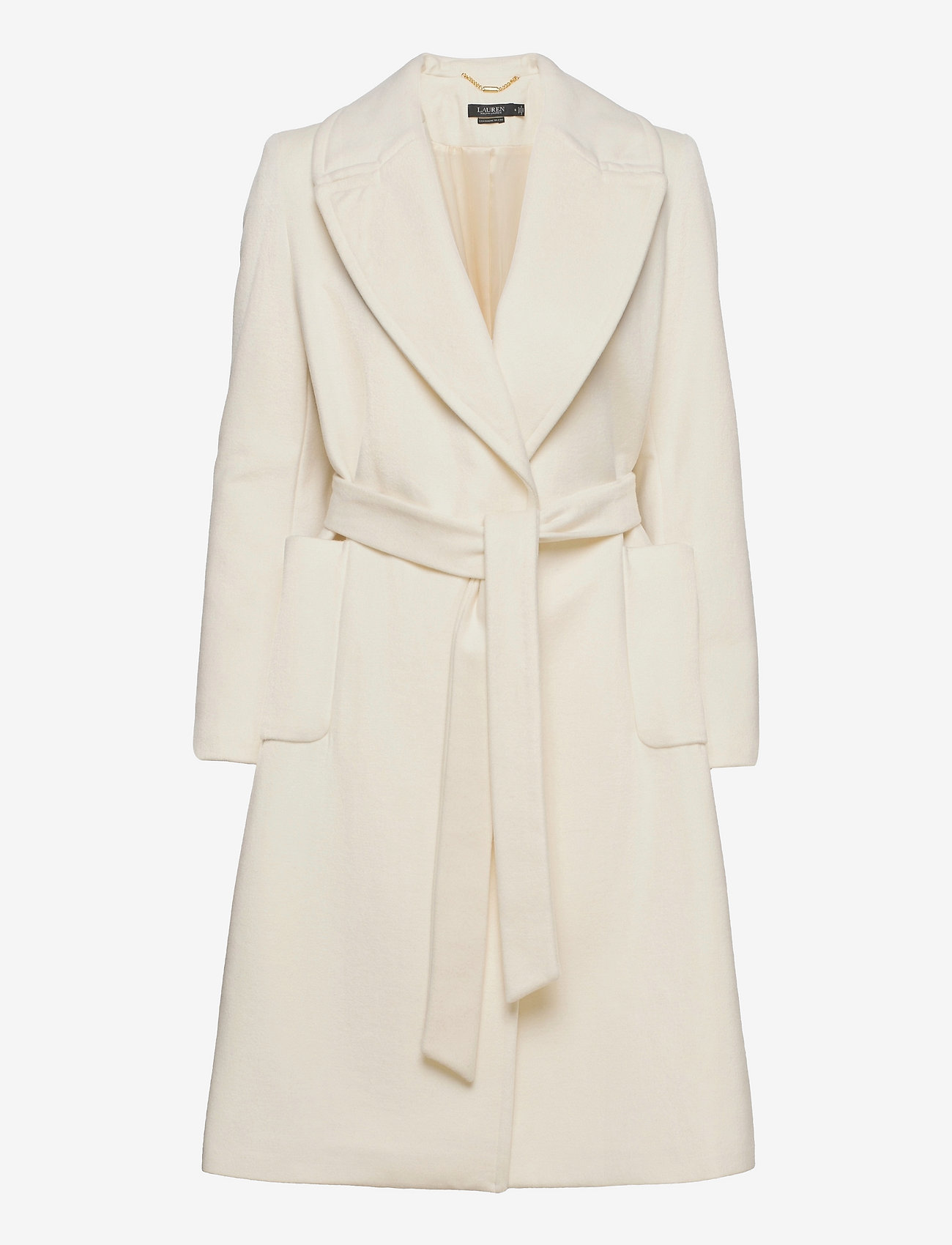 Lauren Ralph Lauren - Wool-Blend Wrap Coat - moda cream - 0
