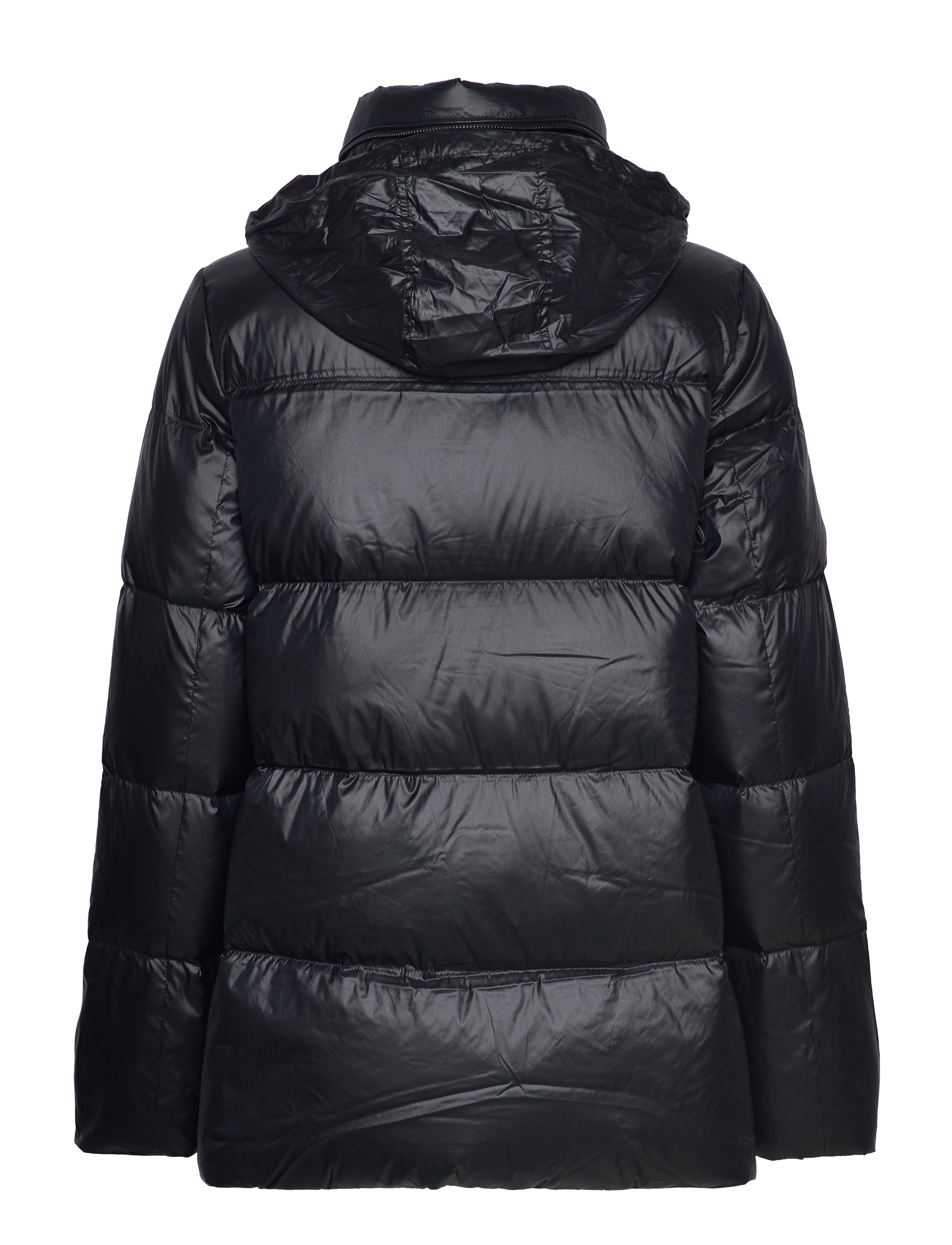 Lauren Ralph Lauren - Metallic Hooded Down Coat - black - 2