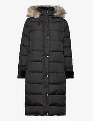 Lauren Ralph Lauren - Faux Fur-Trim Long Hooded Down Coat - Žieminiai paltai - black - 0