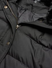 Lauren Ralph Lauren - Faux Fur-Trim Long Hooded Down Coat - Žieminiai paltai - black - 3