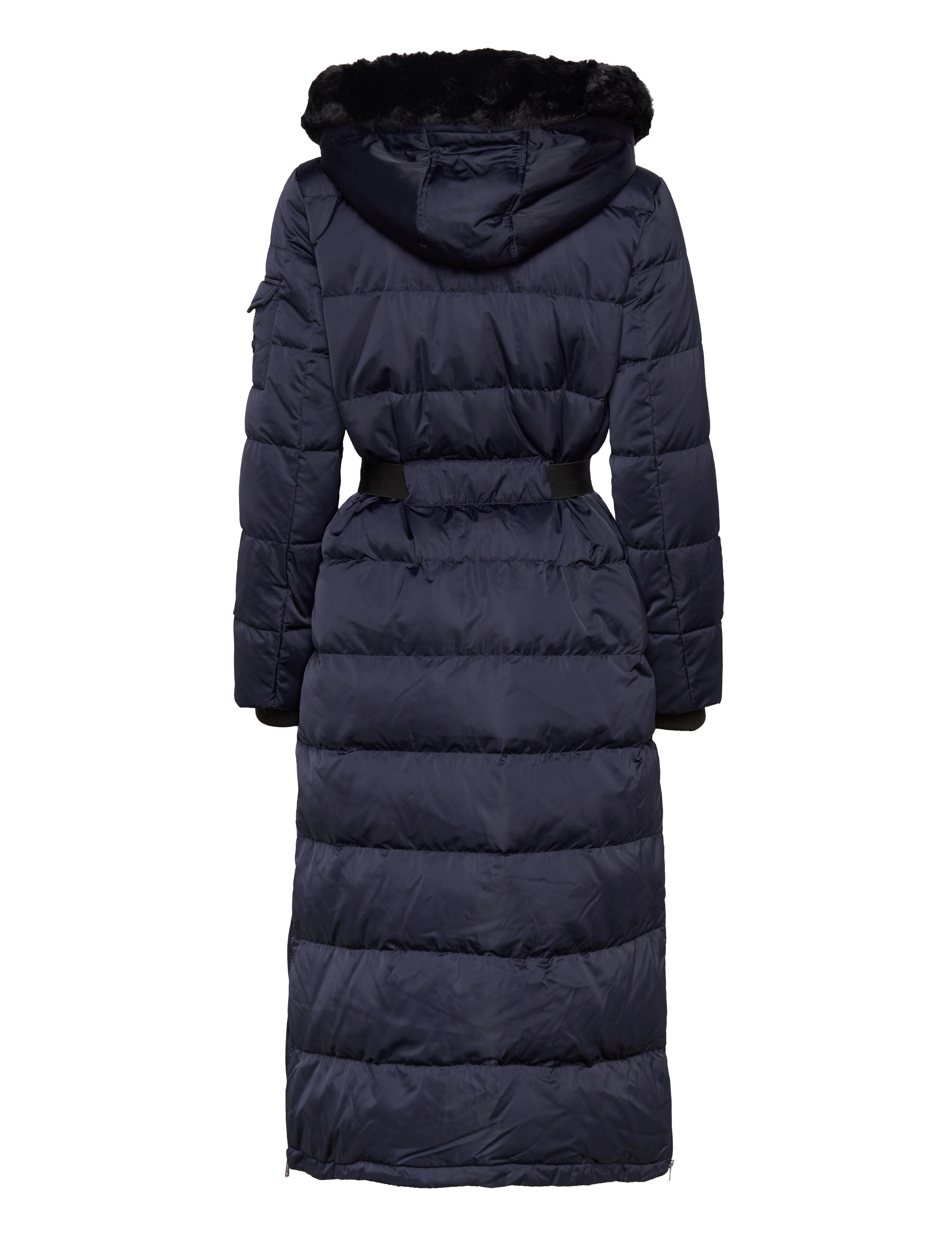 Lauren Ralph Lauren - Belted Satin Maxi Down Coat - dk navy - 1