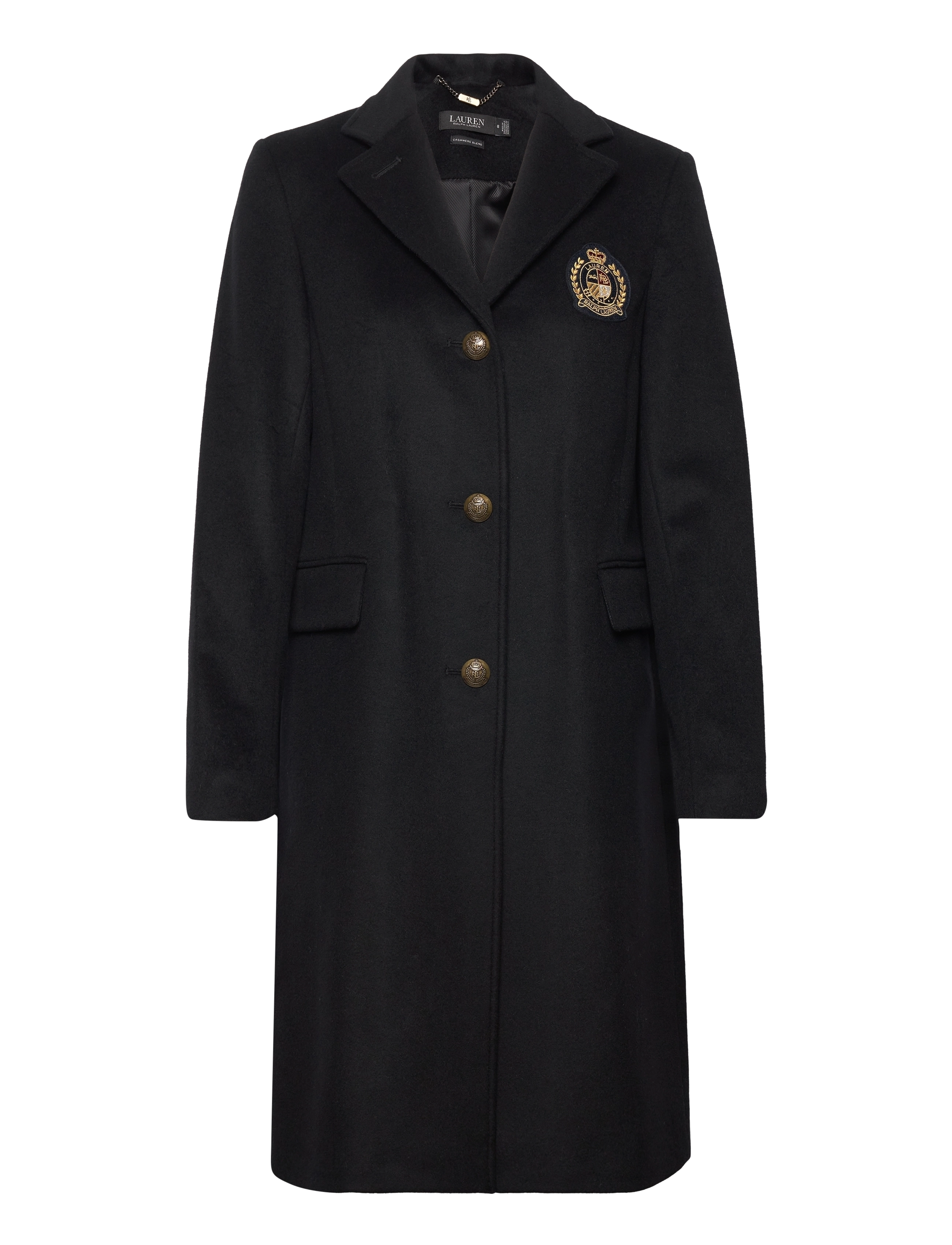 Crest Wool-Blend Coat - BLACK