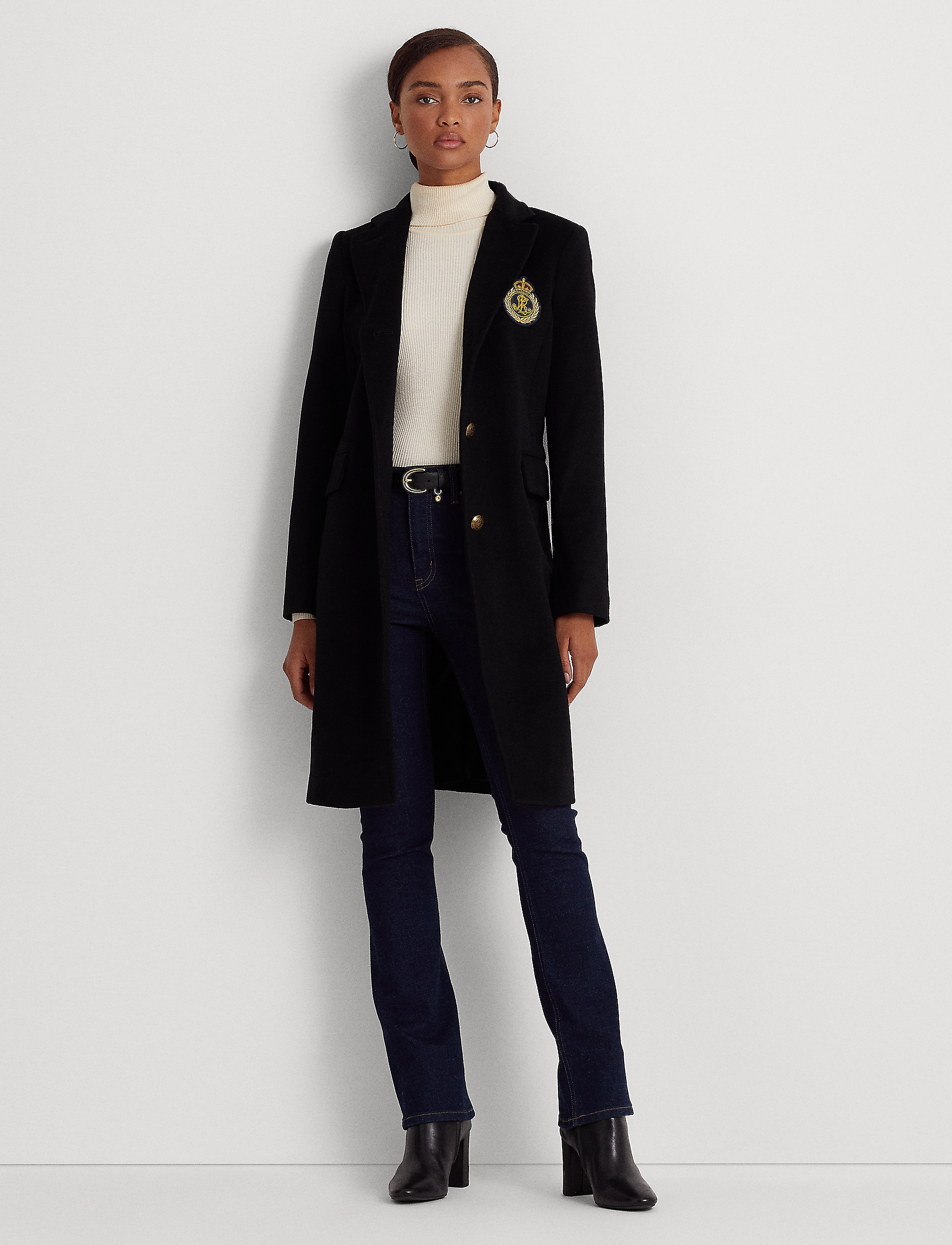 Lauren Ralph Lauren - Crest Wool-Blend Coat - black - 2