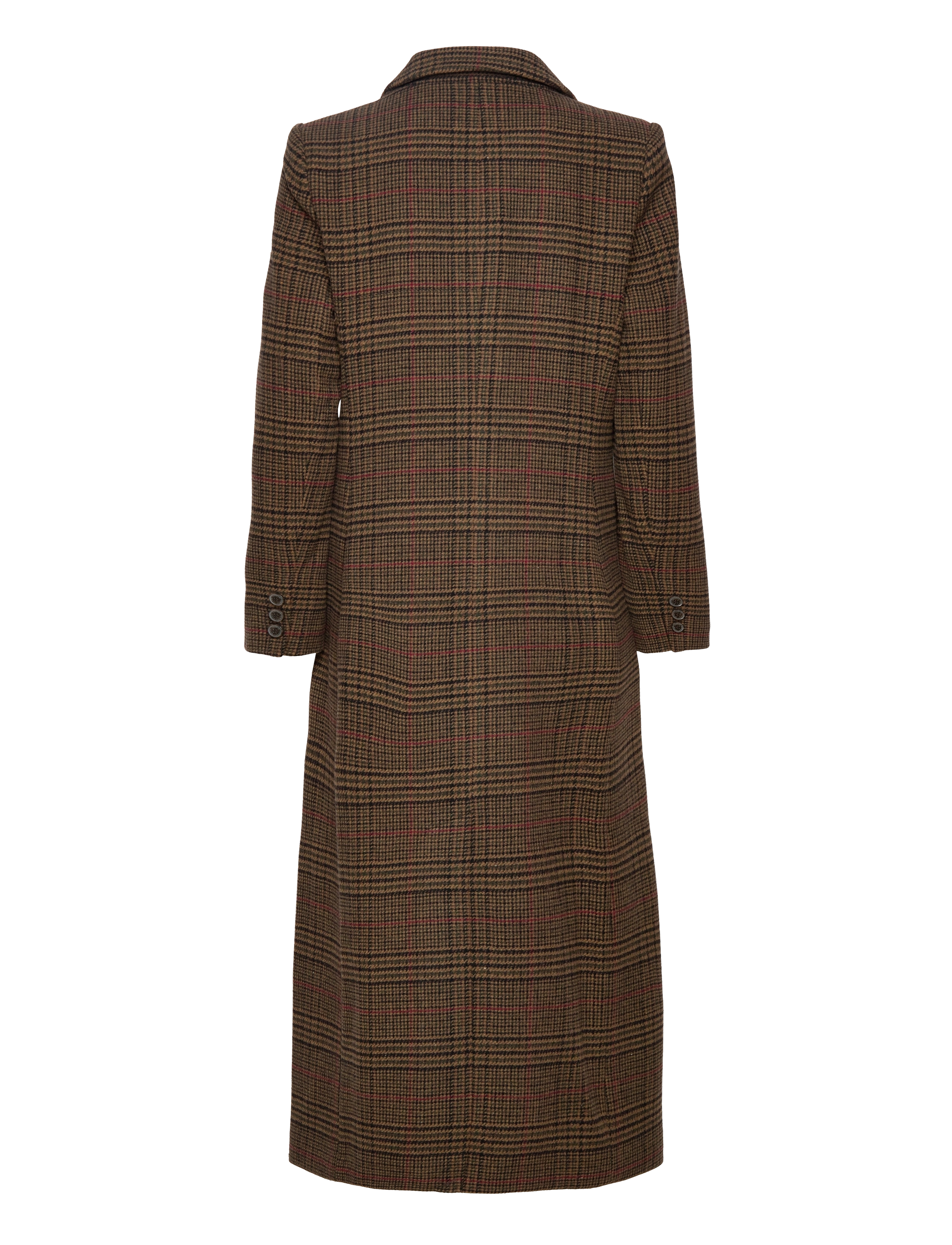 Lauren Ralph Lauren - Plaid Double-Breasted Wool-Blend Coat - guncheck loden - 1