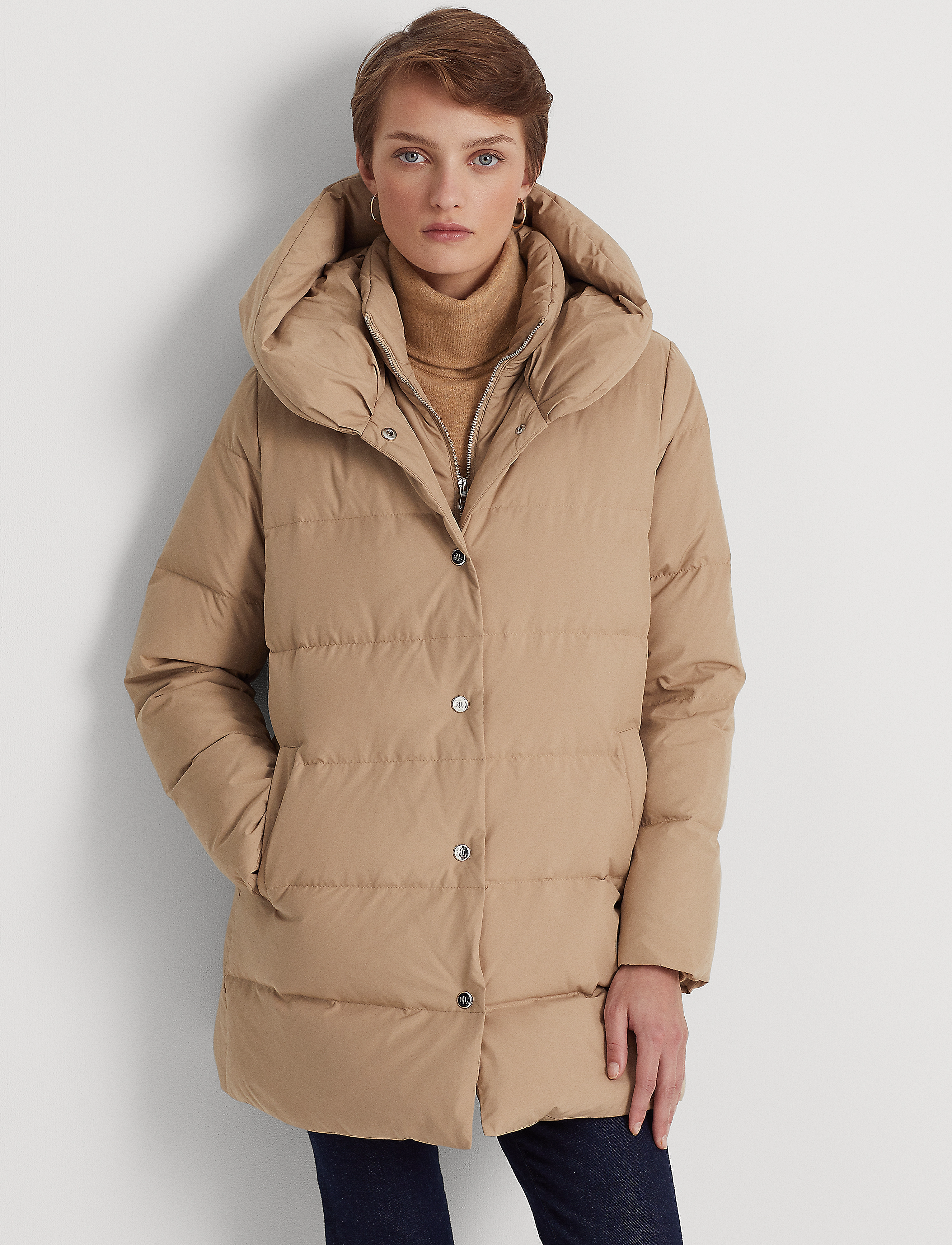 Lauren Ralph Lauren - Hooded Down Coat - light sand - 2