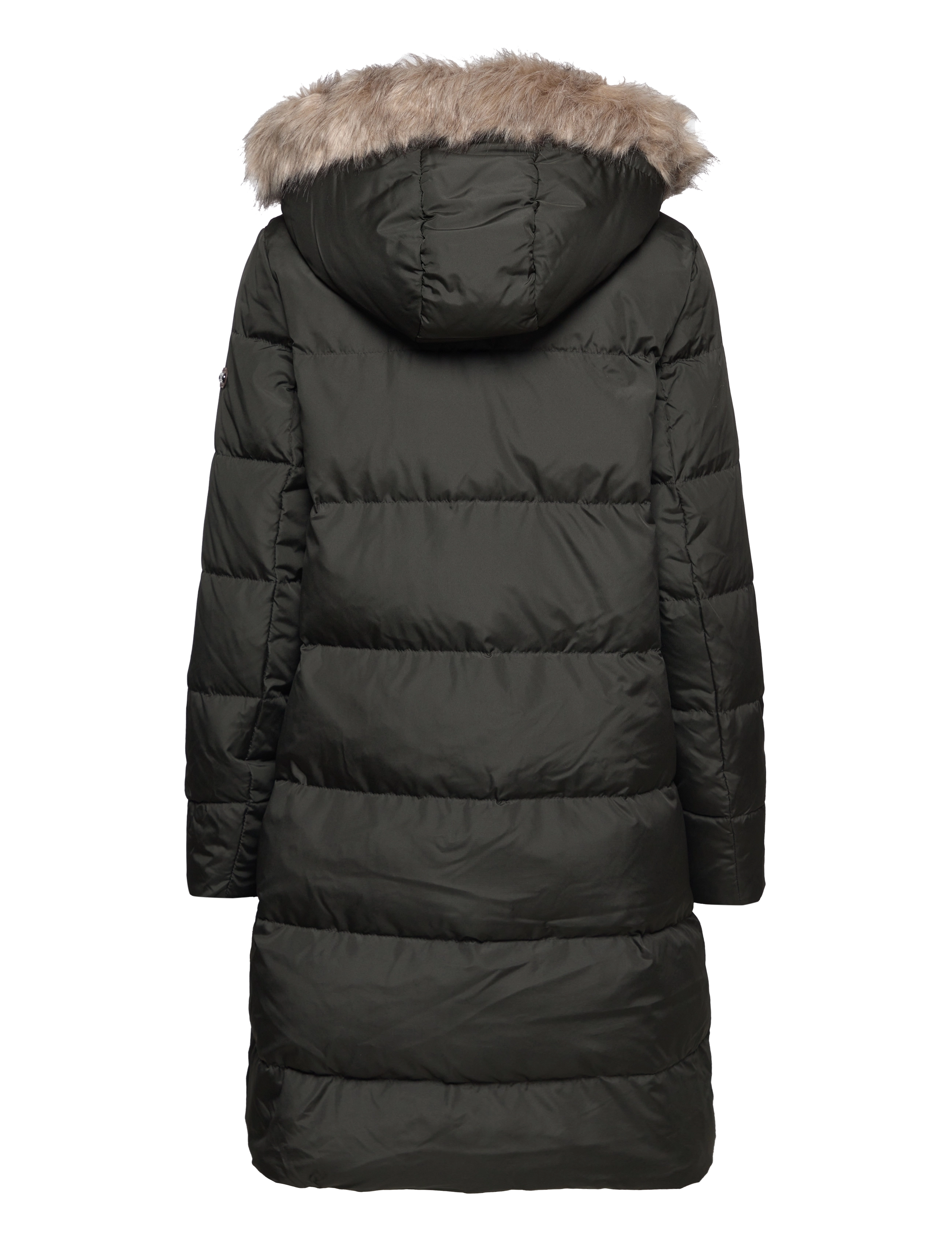Lauren Ralph Lauren - Faux Fur-Trim Hooded Down Coat - dark moss - 1