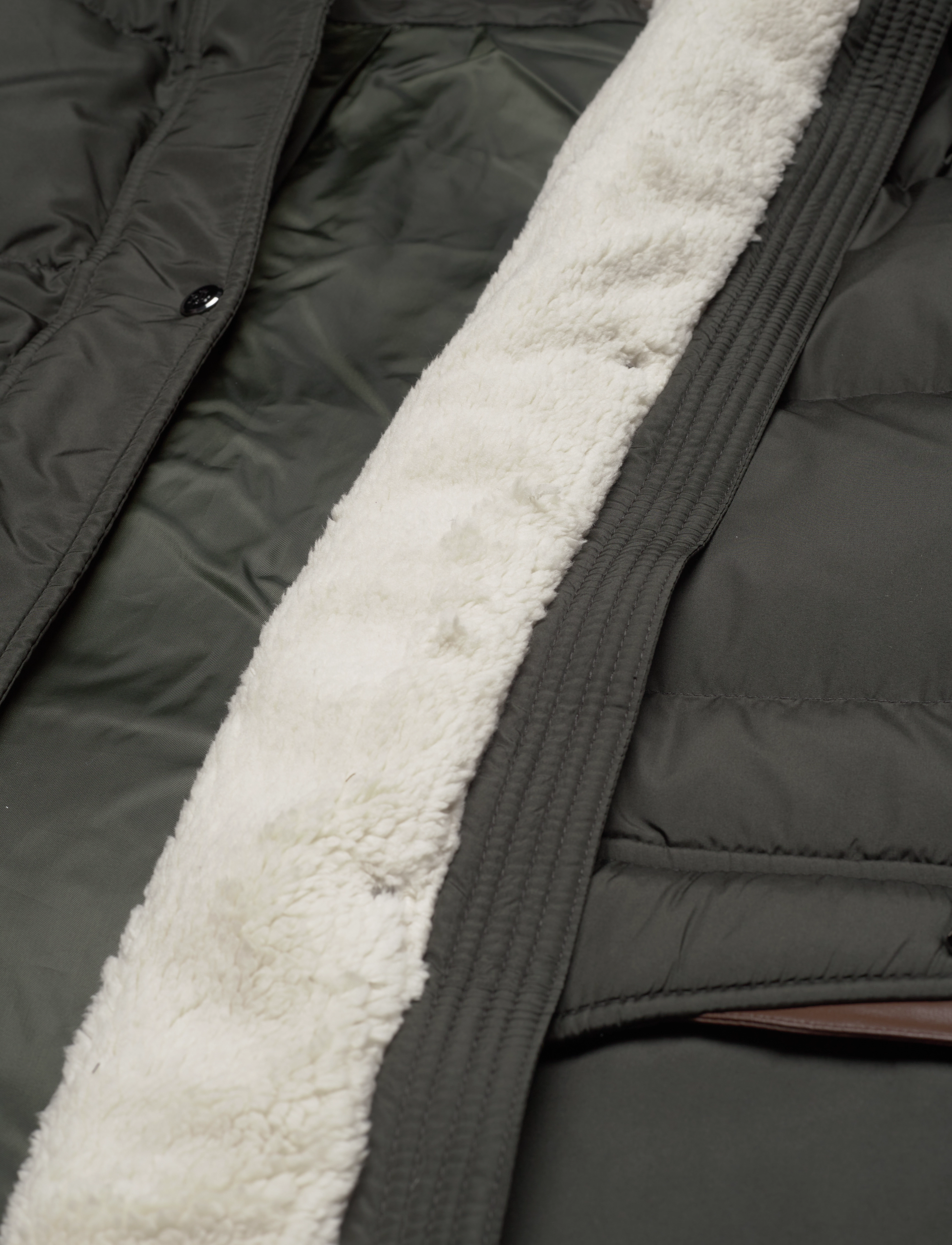 Lauren Ralph Lauren - Faux Fur-Trim Hooded Down Coat - dark moss - 5