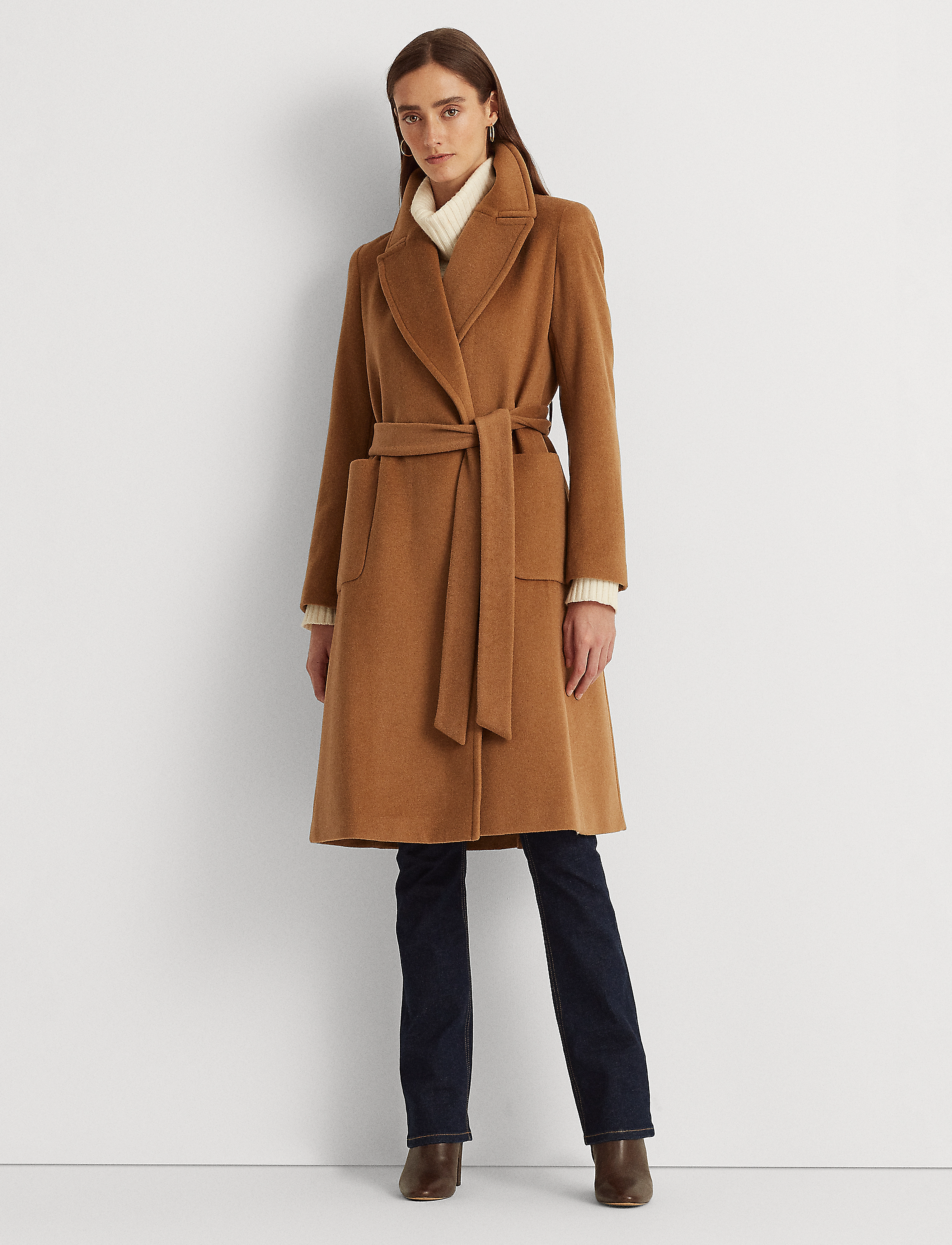 Lauren Ralph Lauren - Wool-Blend Wrap Coat - new vicuna - 2